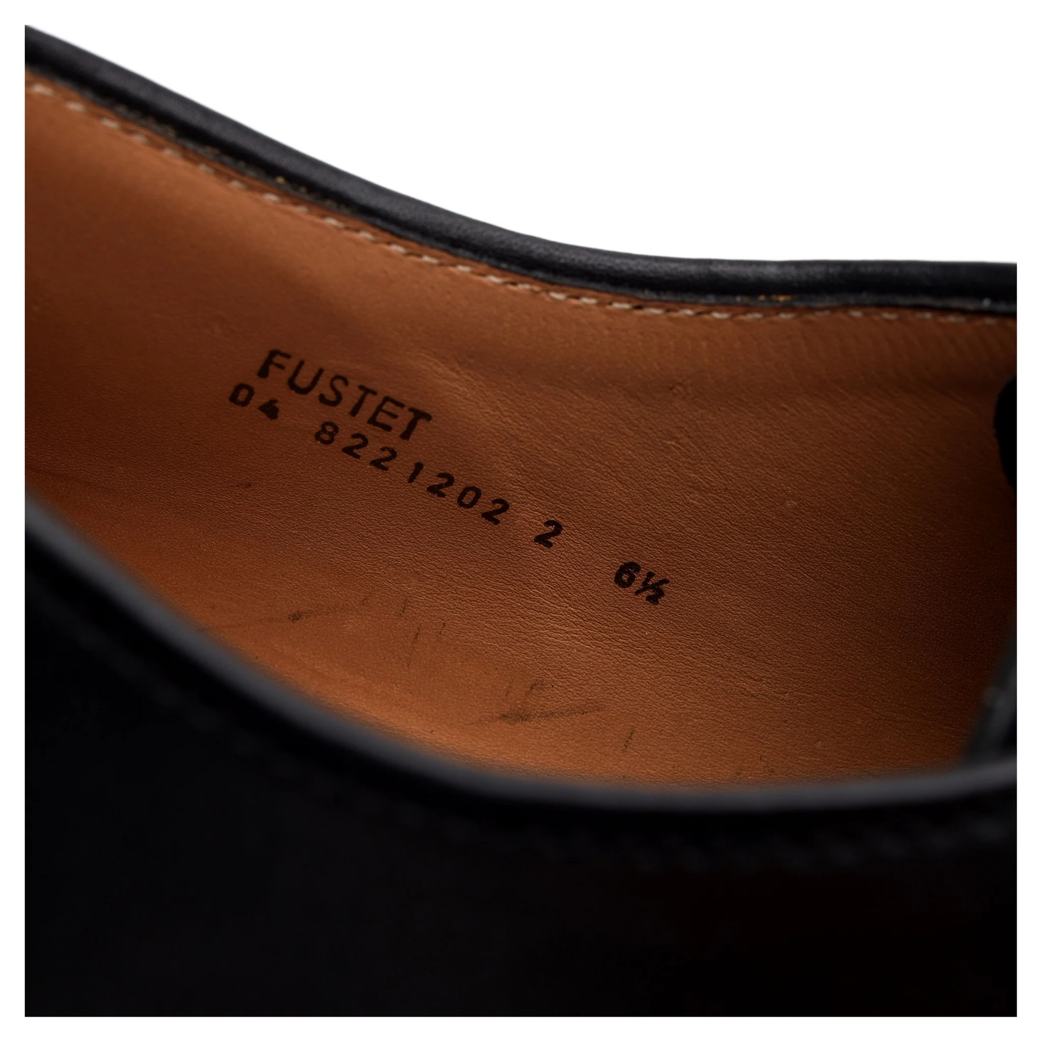 'Fustet' Black Leather Derby UK 6.5 - Image 7