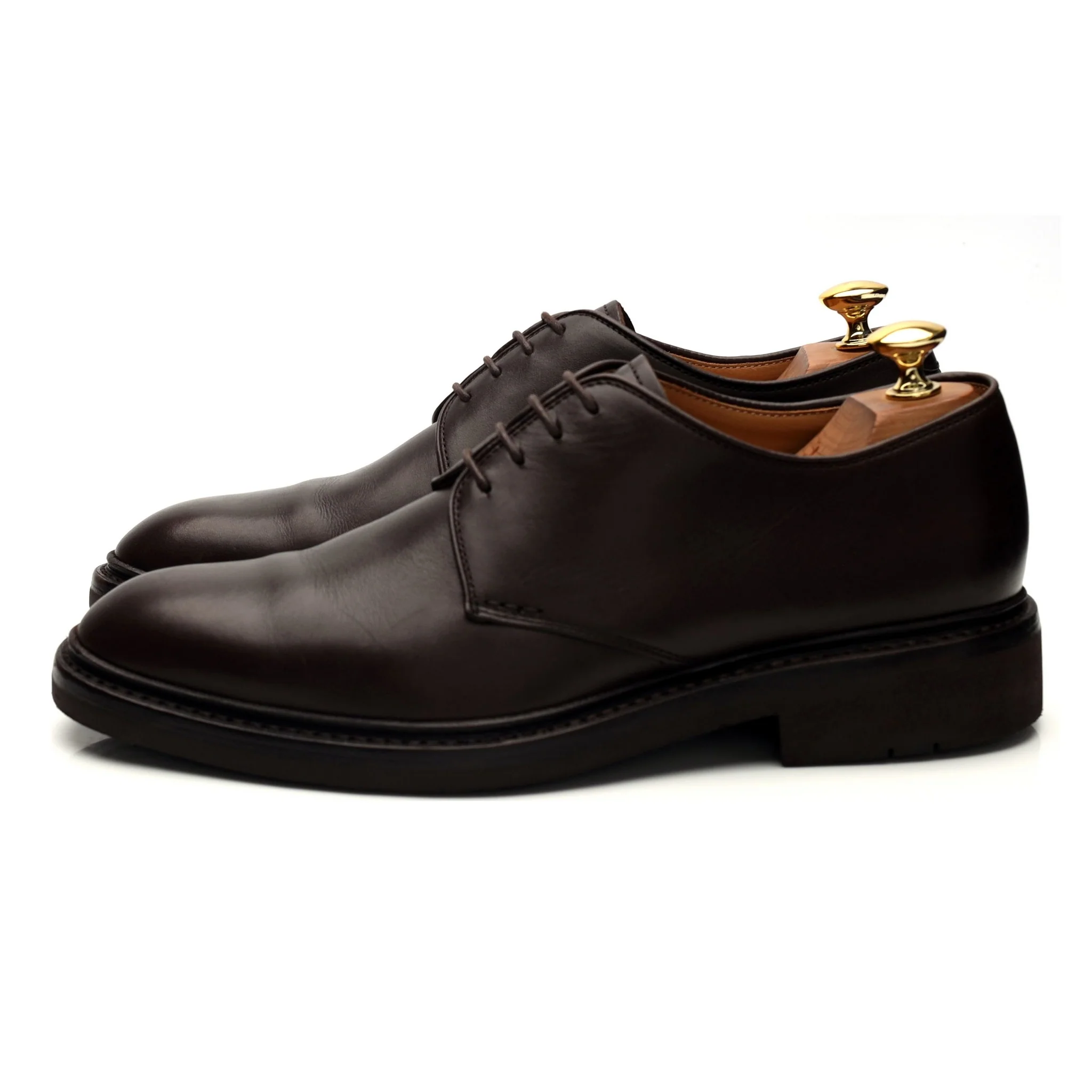 'Fustet' Dark Brown Leather Derby UK 6.5 - Image 3