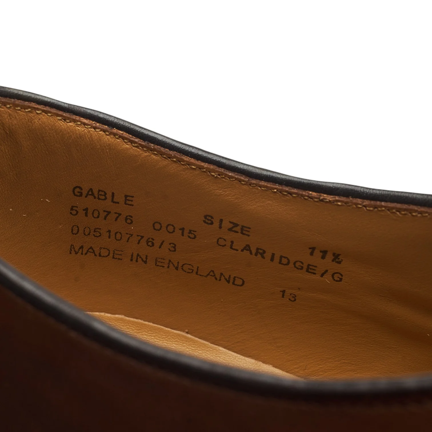 'Gable' Dark Brown Leather Derby UK 11.5 G - Image 8