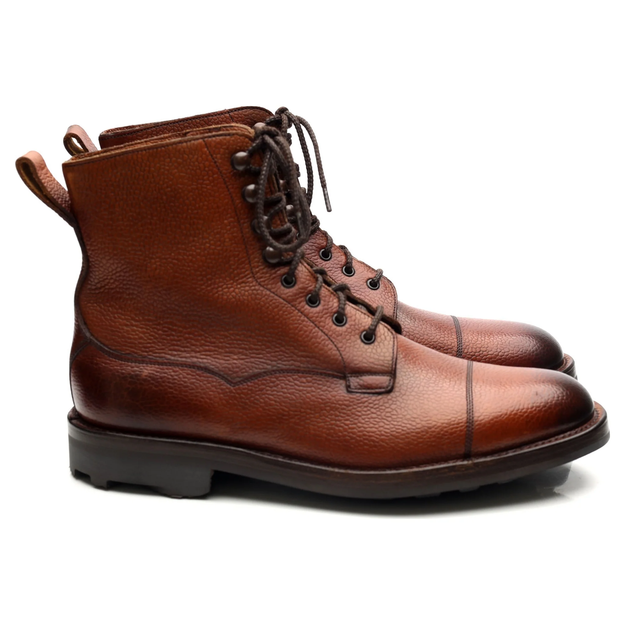 'Galway' Brown Leather Derby Boots UK 6.5 E - Image 6