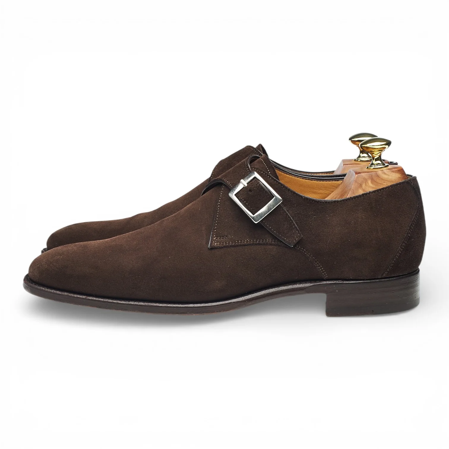 'Gareth 6307' Dark Brown Suede Single Monk Strap UK 6.5 F - Image 3