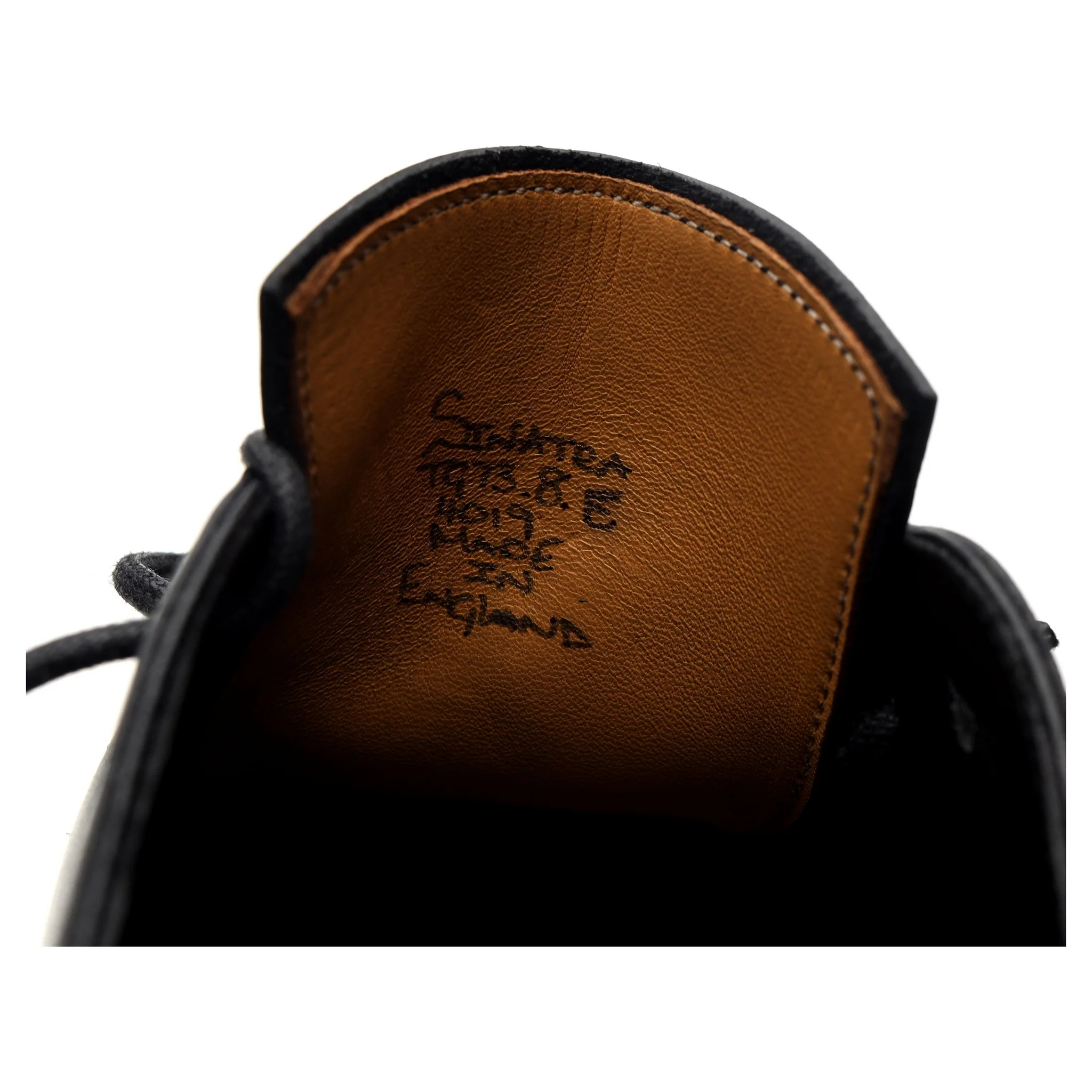'Sinatra' Black Leather Whoelcut Oxford UK 8 E - Image 13