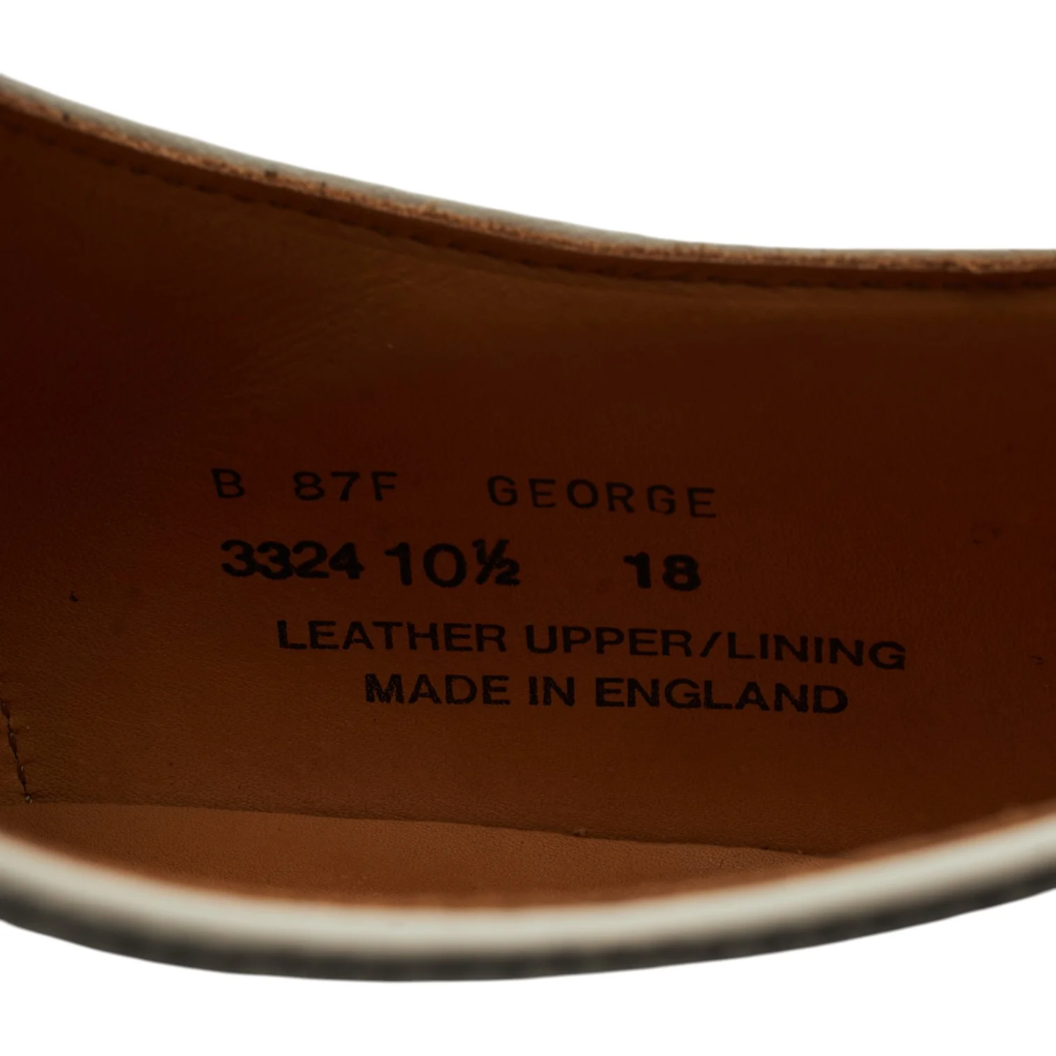 'George' Black White Leather Spectator Brogues UK 10.5 F - Image 7
