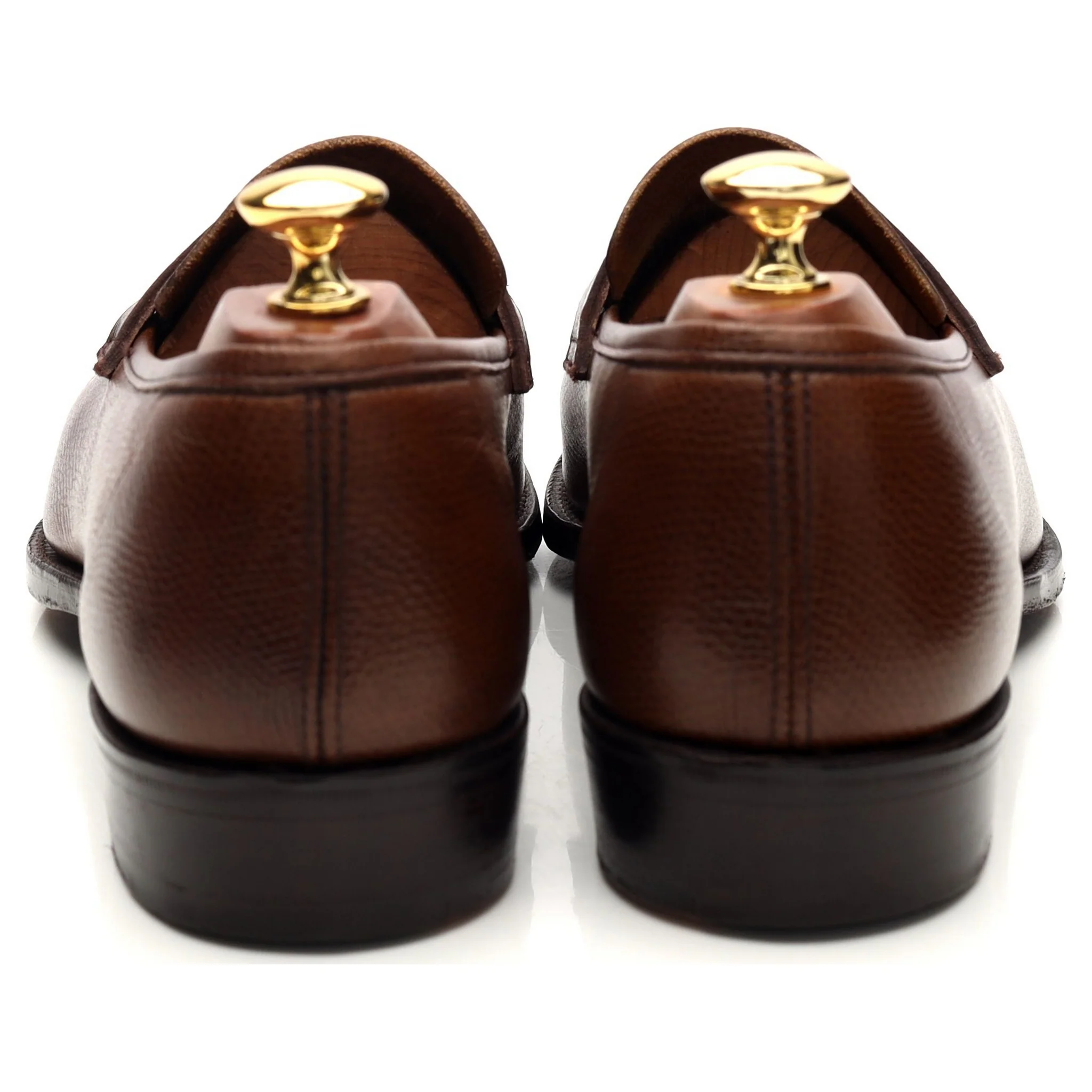 'George' Brown Grain Leather Loafers UK 9.5 E - Image 4