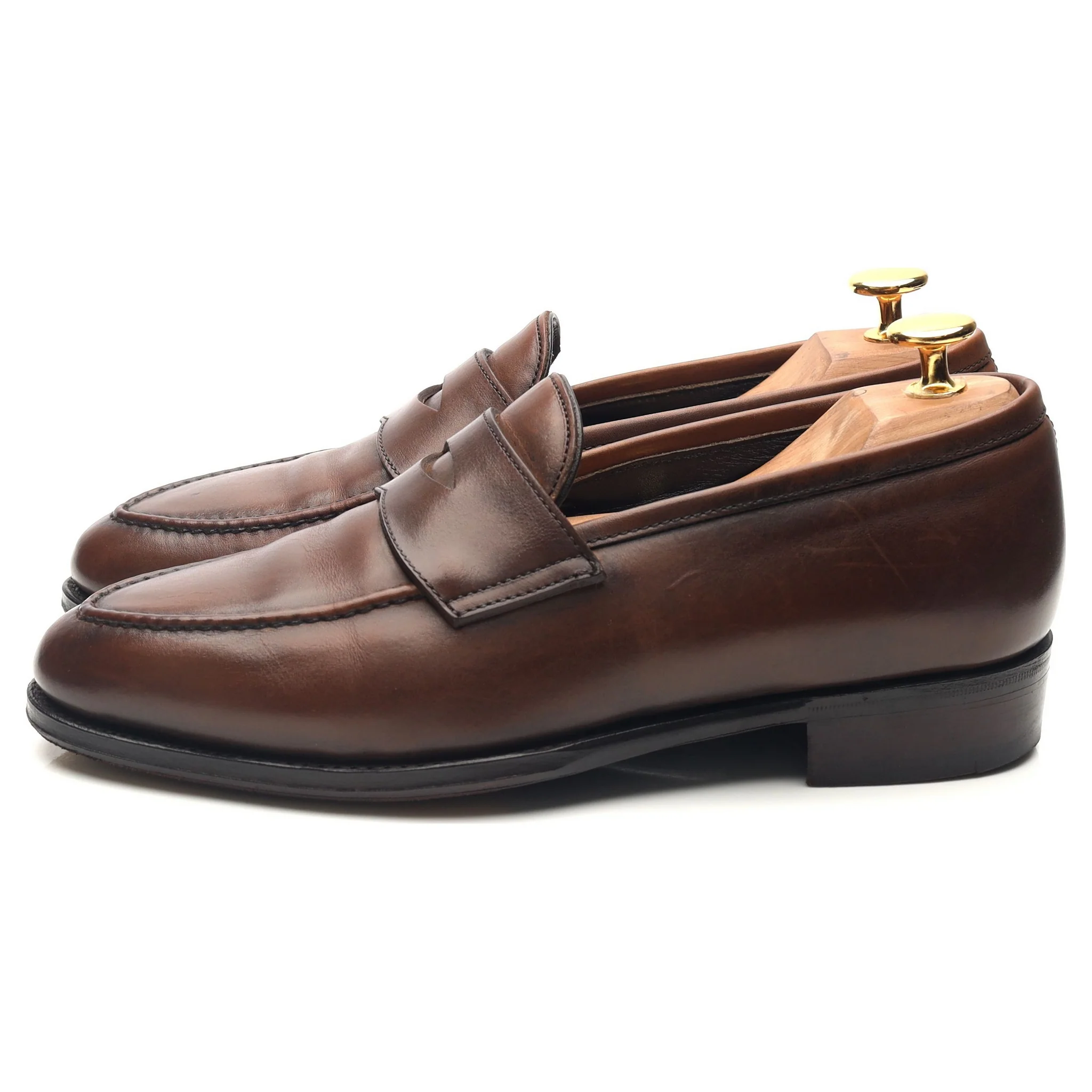 'Bradley II' Dark Brown Leather Loafers UK 5 E - Image 2