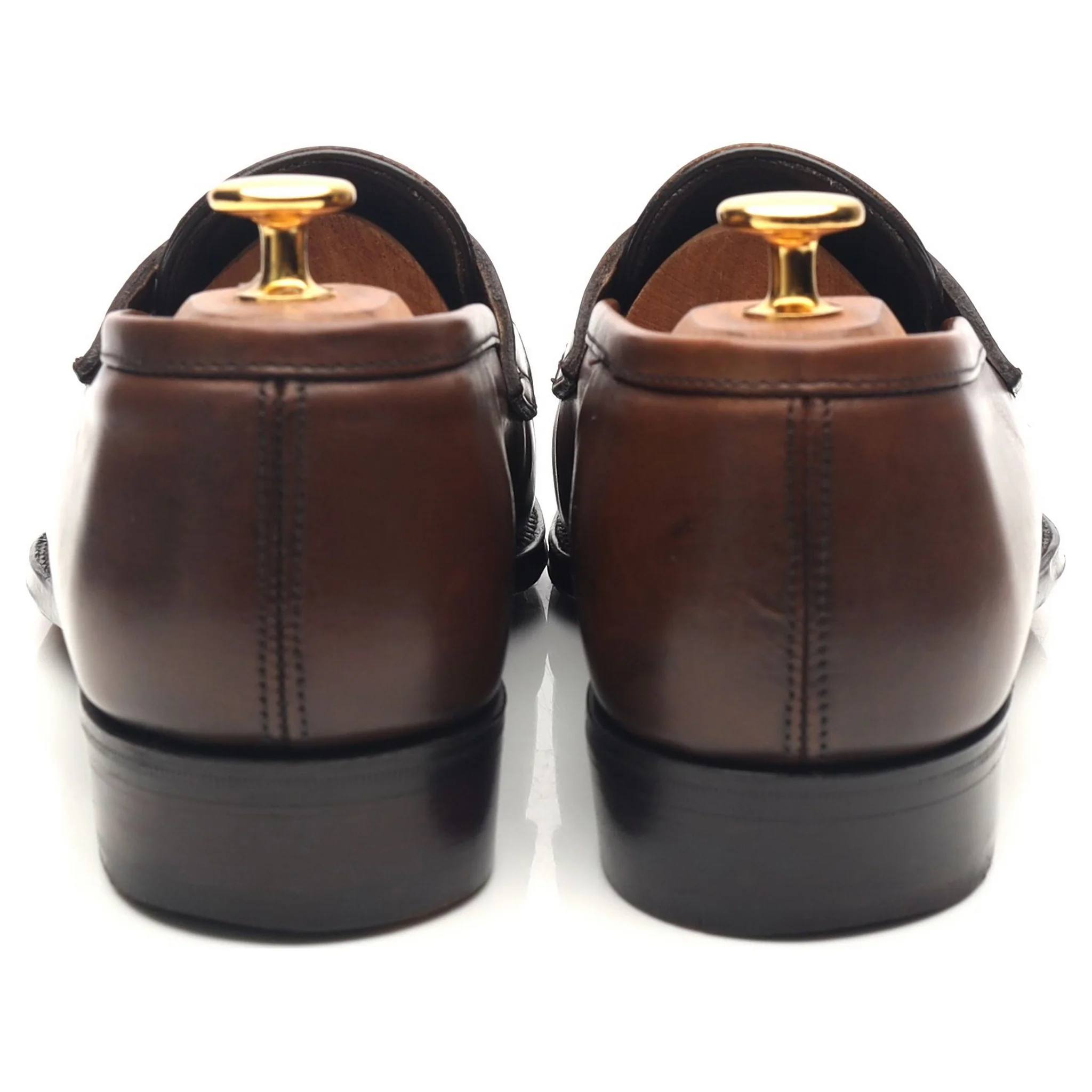 'Bradley II' Dark Brown Leather Loafers UK 5 E - Image 4