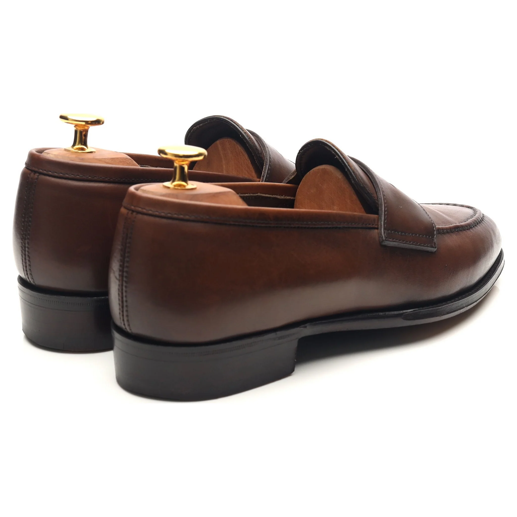 'Bradley II' Dark Brown Leather Loafers UK 5 E - Image 5