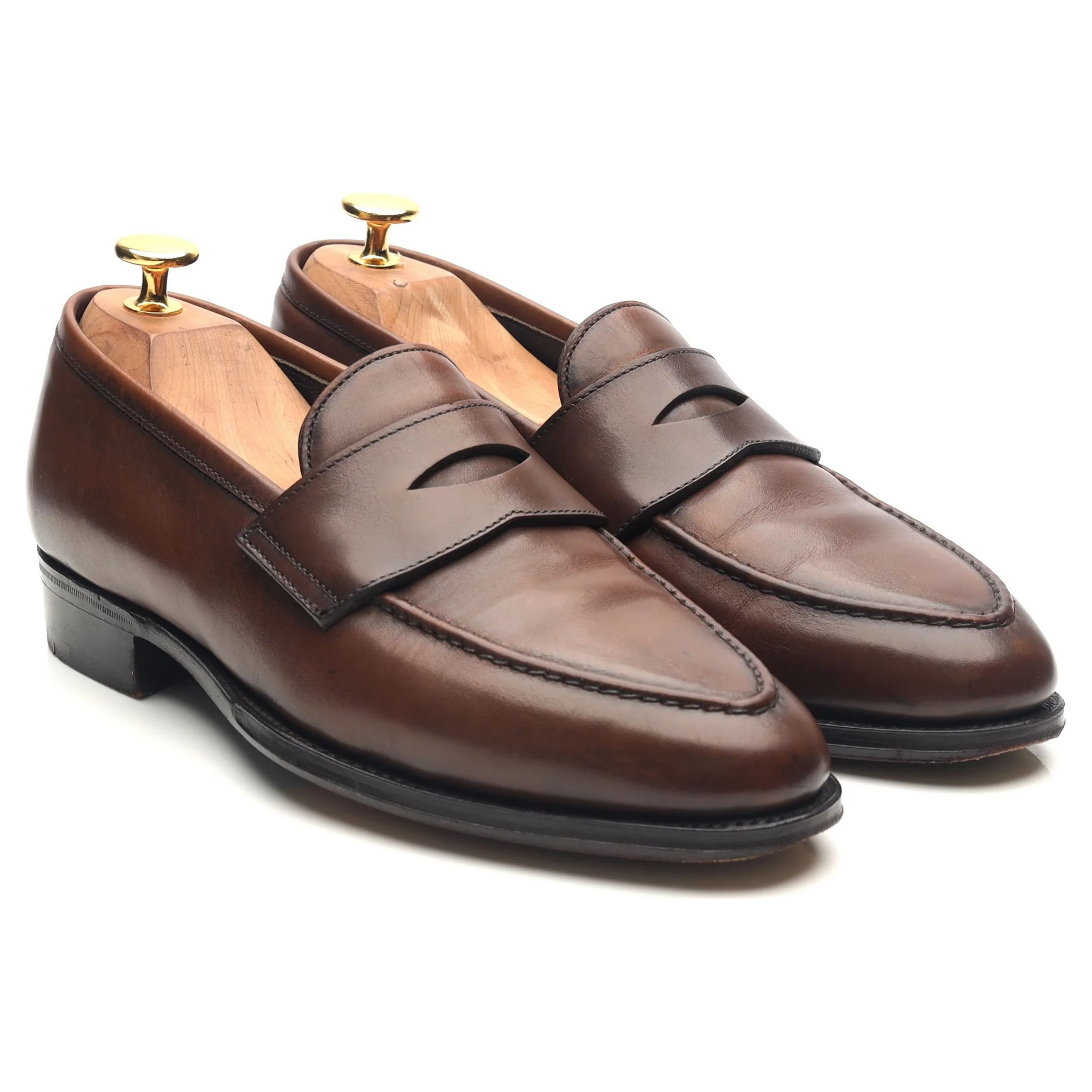 'Bradley II' Dark Brown Leather Loafers UK 5 E - Image 7