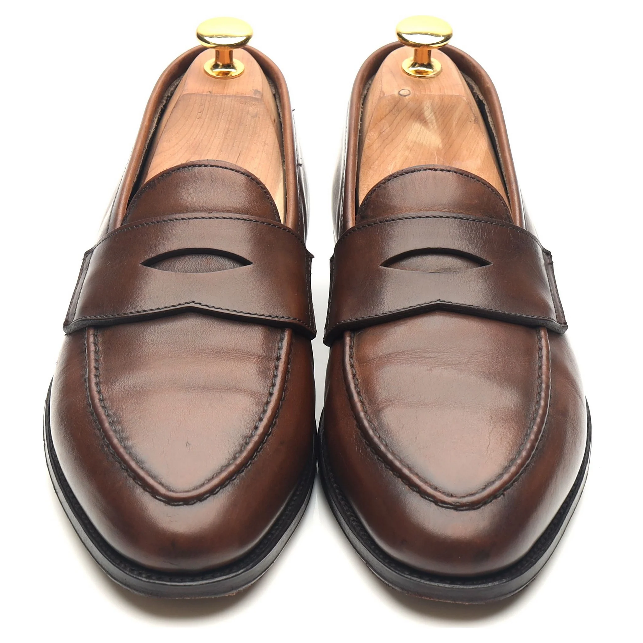 'Bradley II' Dark Brown Leather Loafers UK 5 E - Image 9