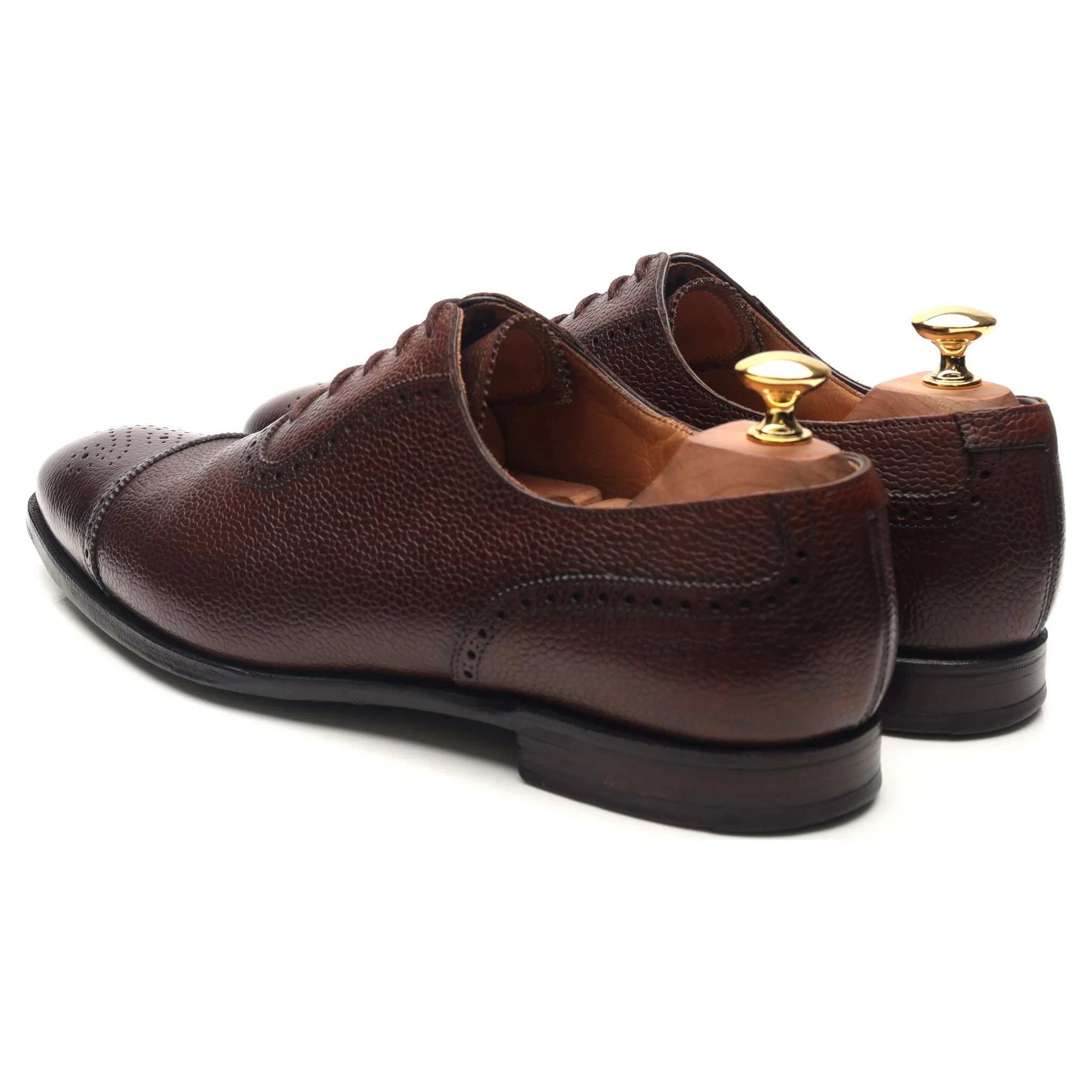 'Adam' Dark Brown Leather Oxford Brogues UK 9 E - Image 3
