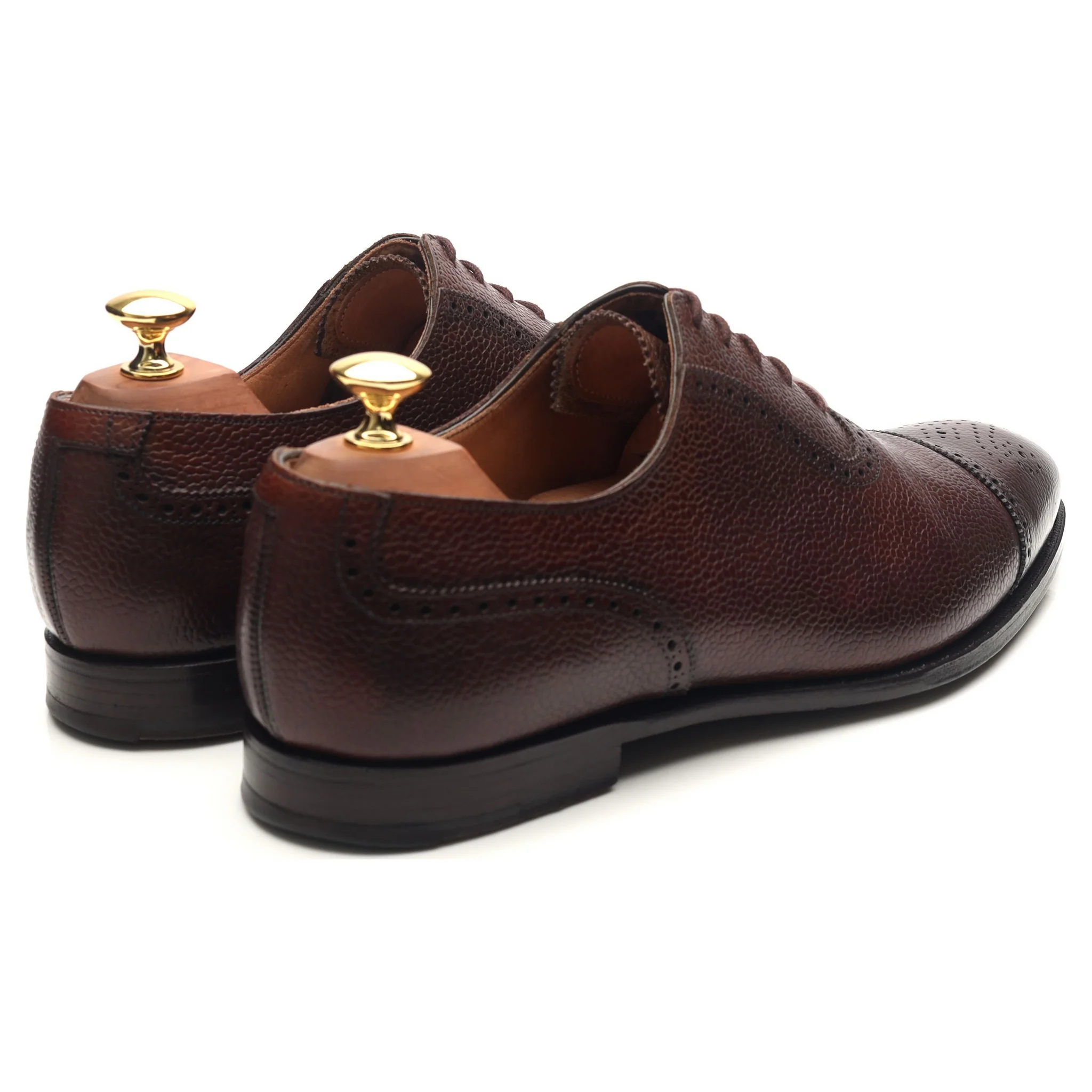 'Adam' Dark Brown Leather Oxford Brogues UK 9 E - Image 5
