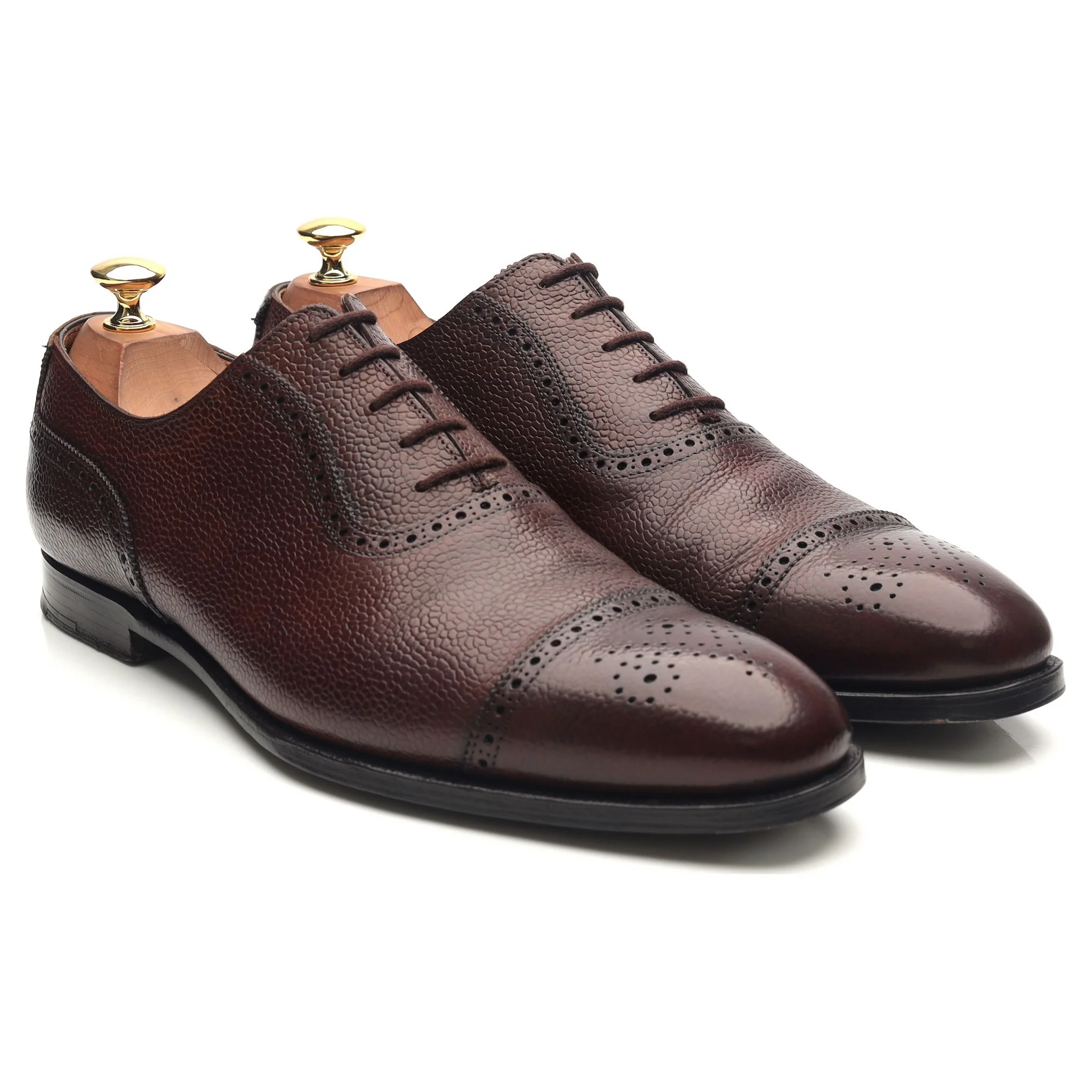 'Adam' Dark Brown Leather Oxford Brogues UK 9 E - Image 7