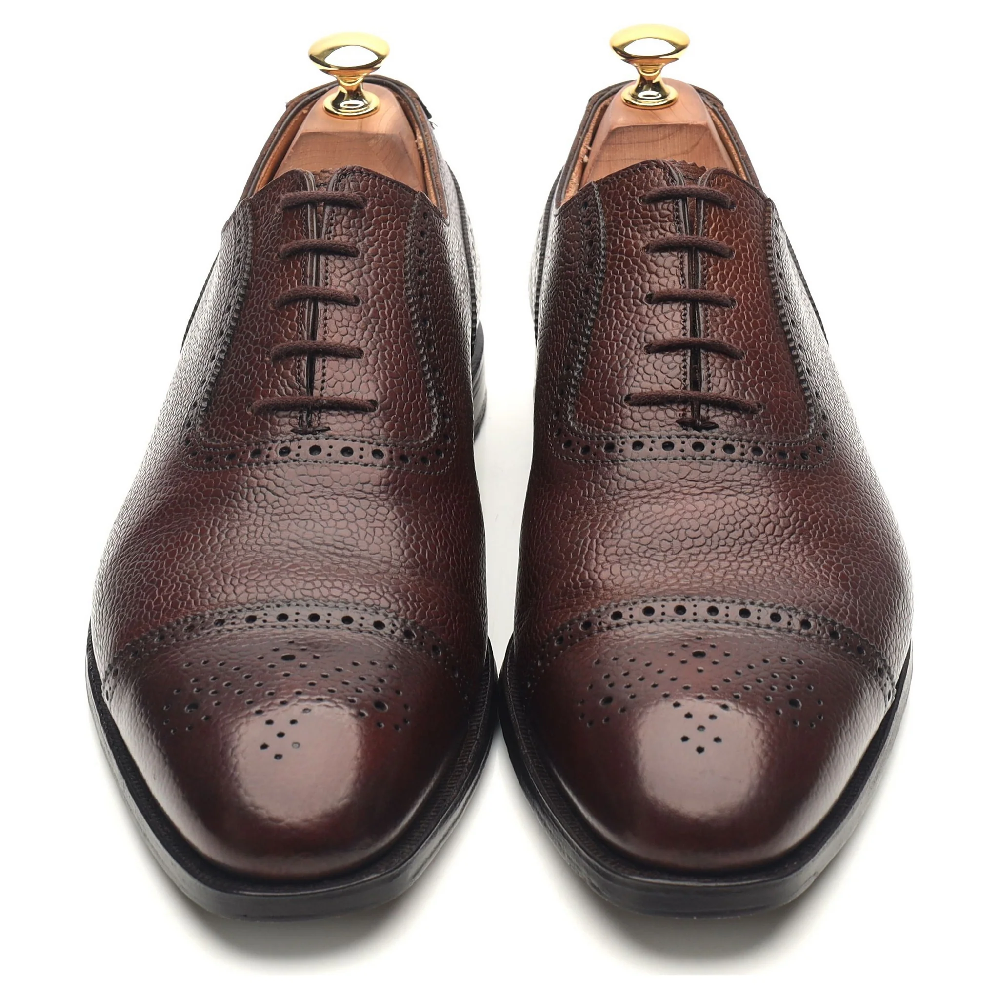 'Adam' Dark Brown Leather Oxford Brogues UK 9 E - Image 9