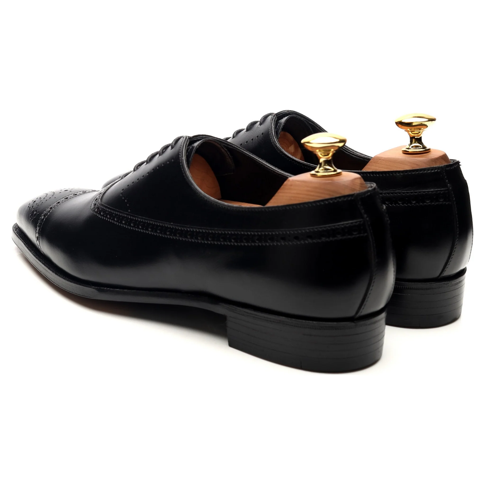 'Edward' Black Leather Oxford Brogues UK 6 E - Image 3
