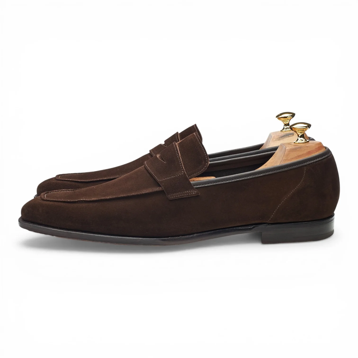 'George' Dark Brown Suede Loafers UK 11 E - Image 3