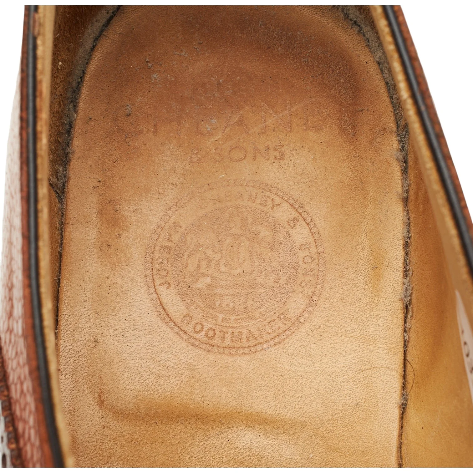 'George II' Tan Brown Grain Leather Saddle Oxford UK 9.5 F - Image 6