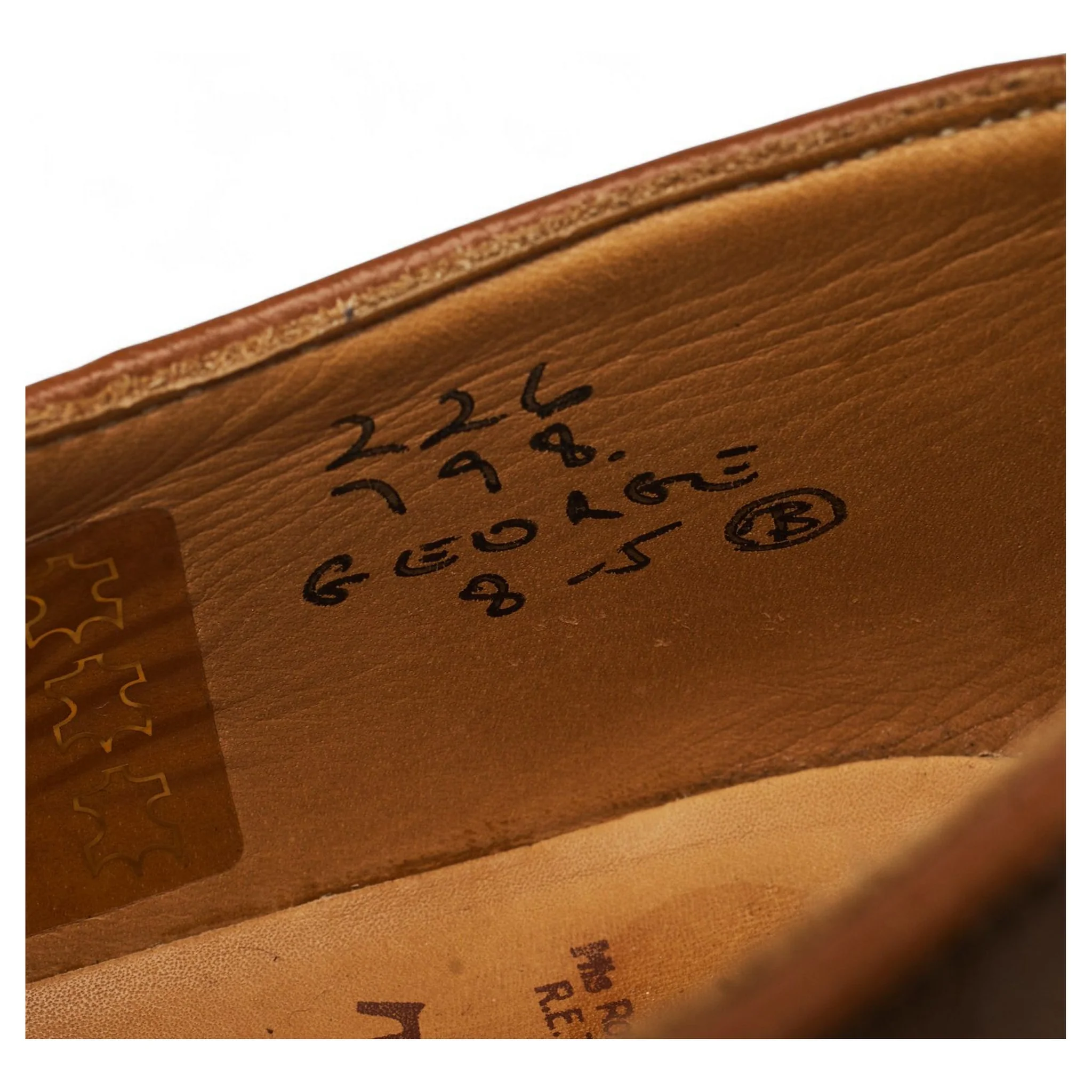 'George' Light Brown Suede Cap Toe Derby UK 8 - Image 7