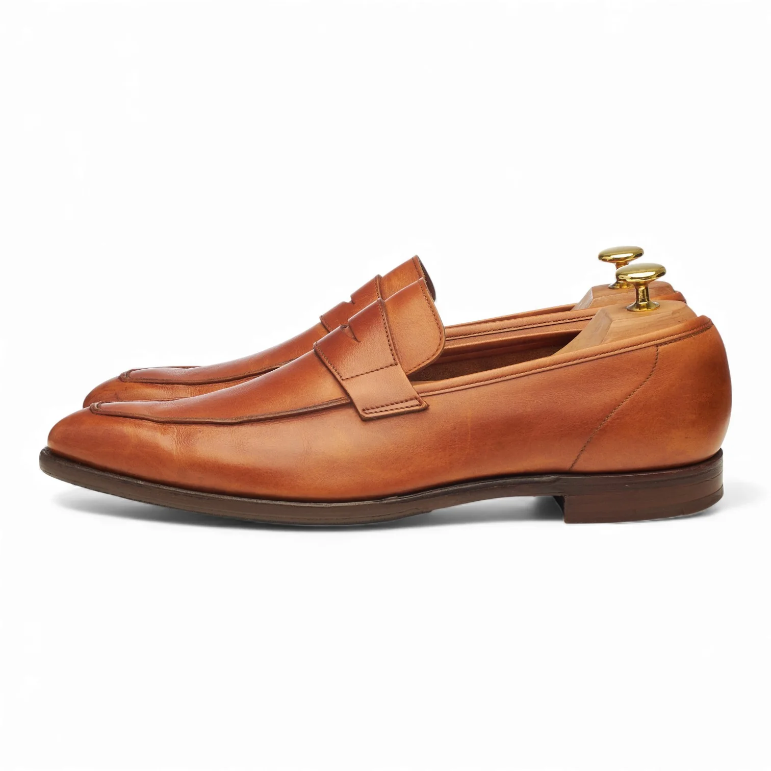 'George' Tan Brown Leather Loafers UK 8.5 E - Image 3