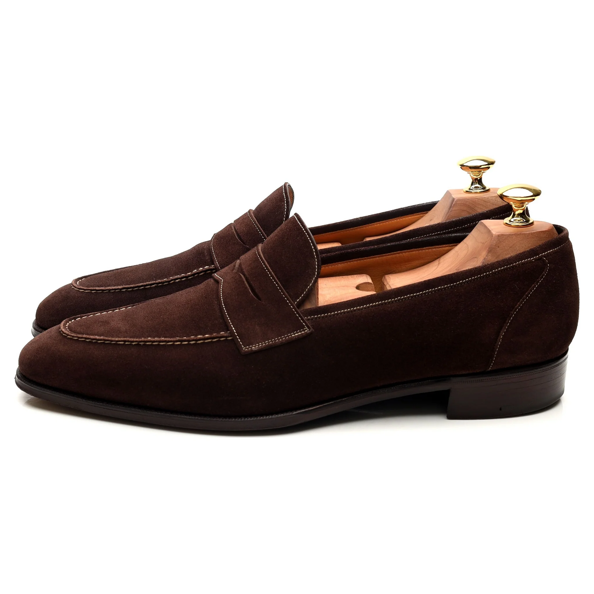 'Holkham' Dark Brown Suede Loafers UK 9.5 F - Image 2