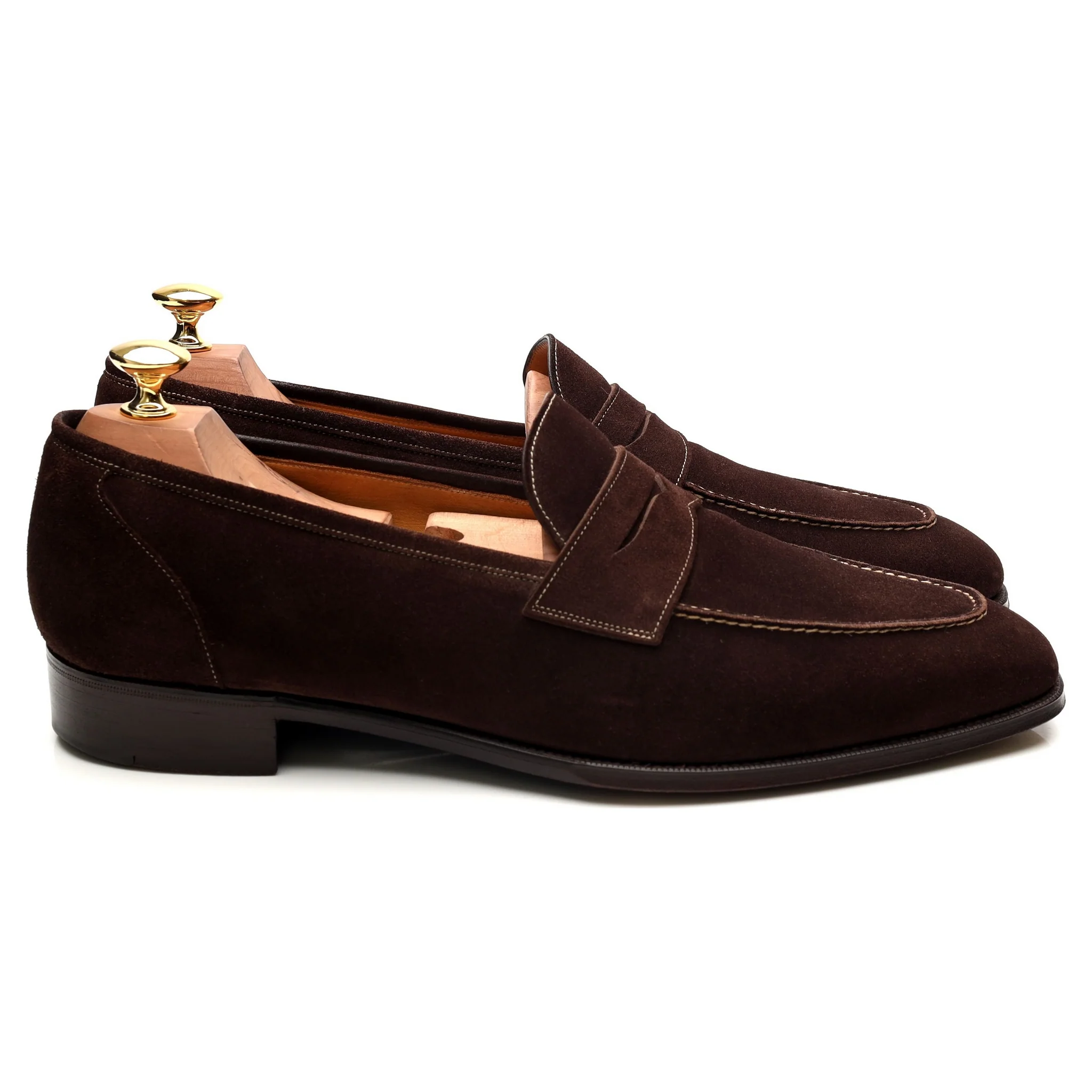 'Holkham' Dark Brown Suede Loafers UK 9.5 F - Image 6