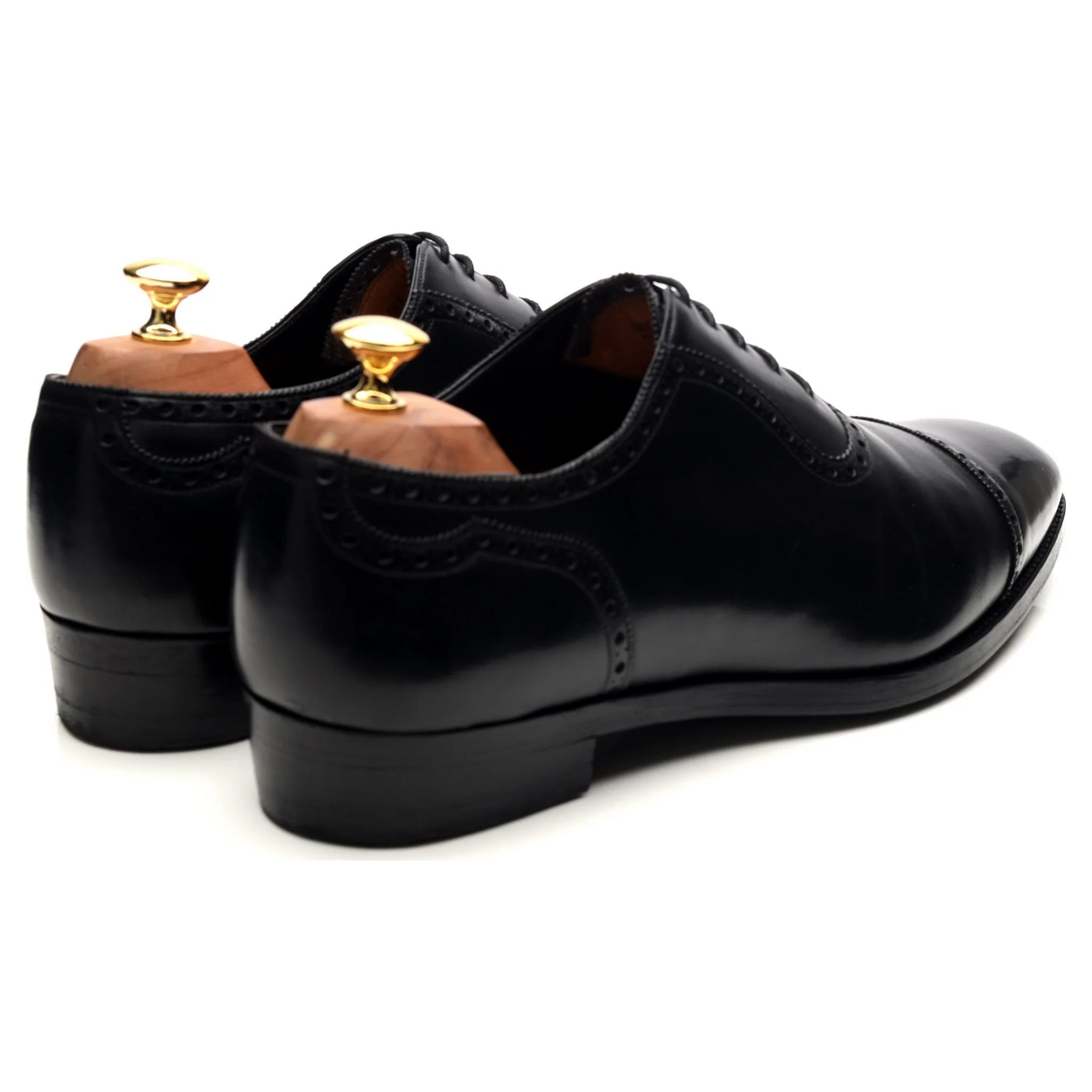 'St. James II' Black Leather Oxford Brogues UK 10 F - Image 5