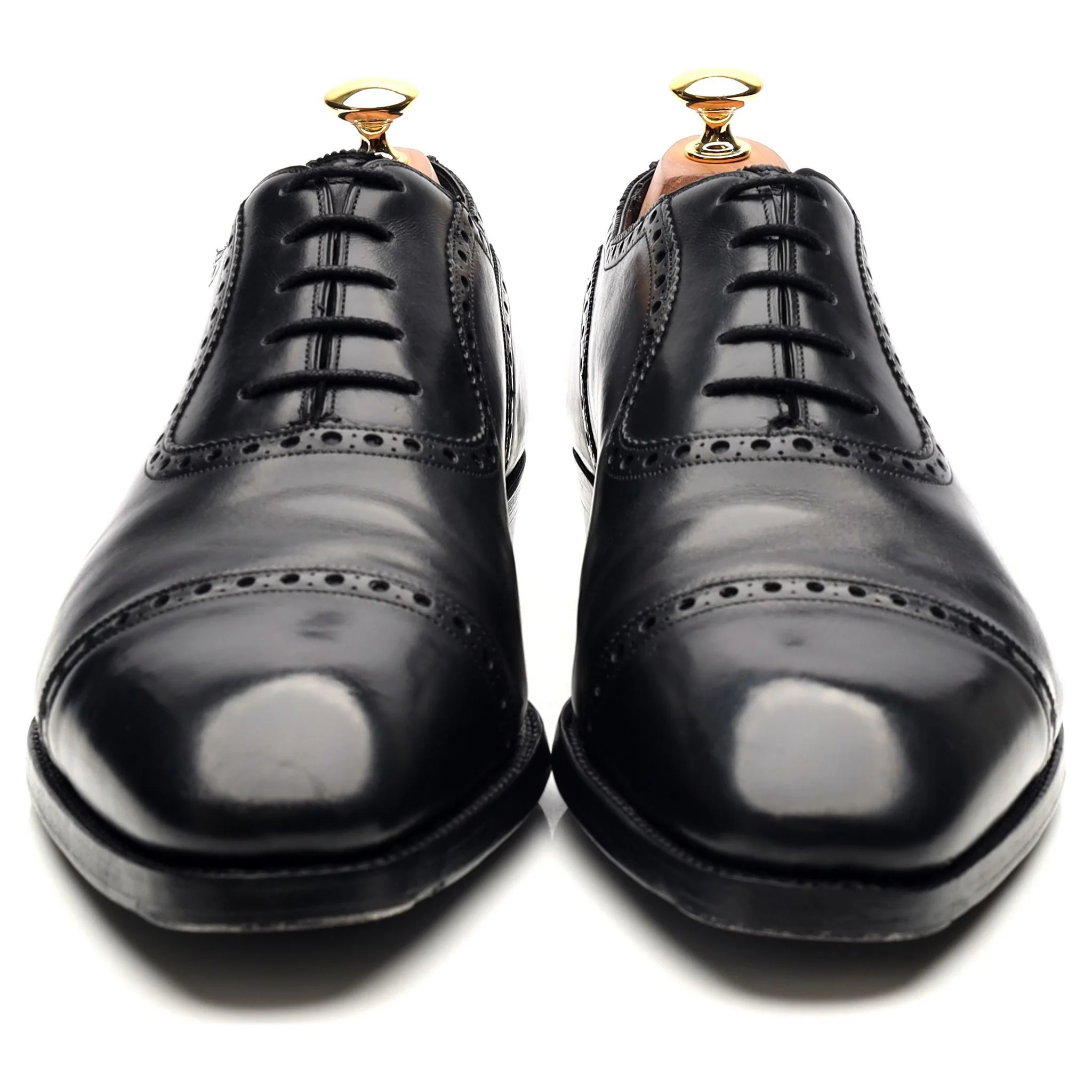 'St. James II' Black Leather Oxford Brogues UK 10 F - Image 8