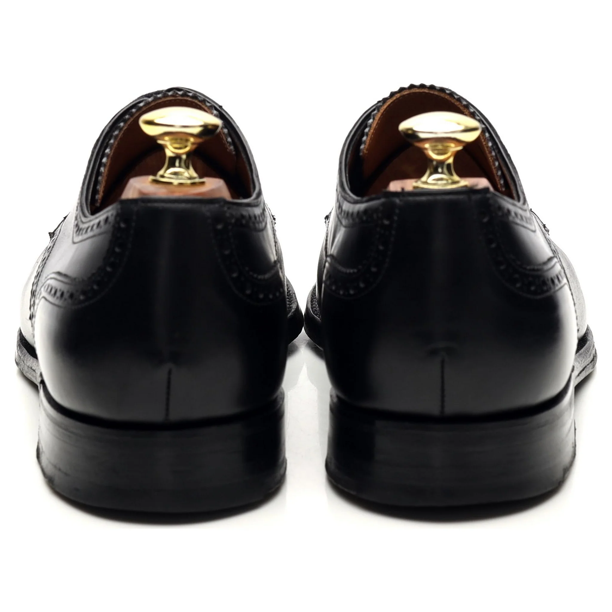 Gieves & Hawkes Black Leather Derby Brogue UK 7 F - Image 4