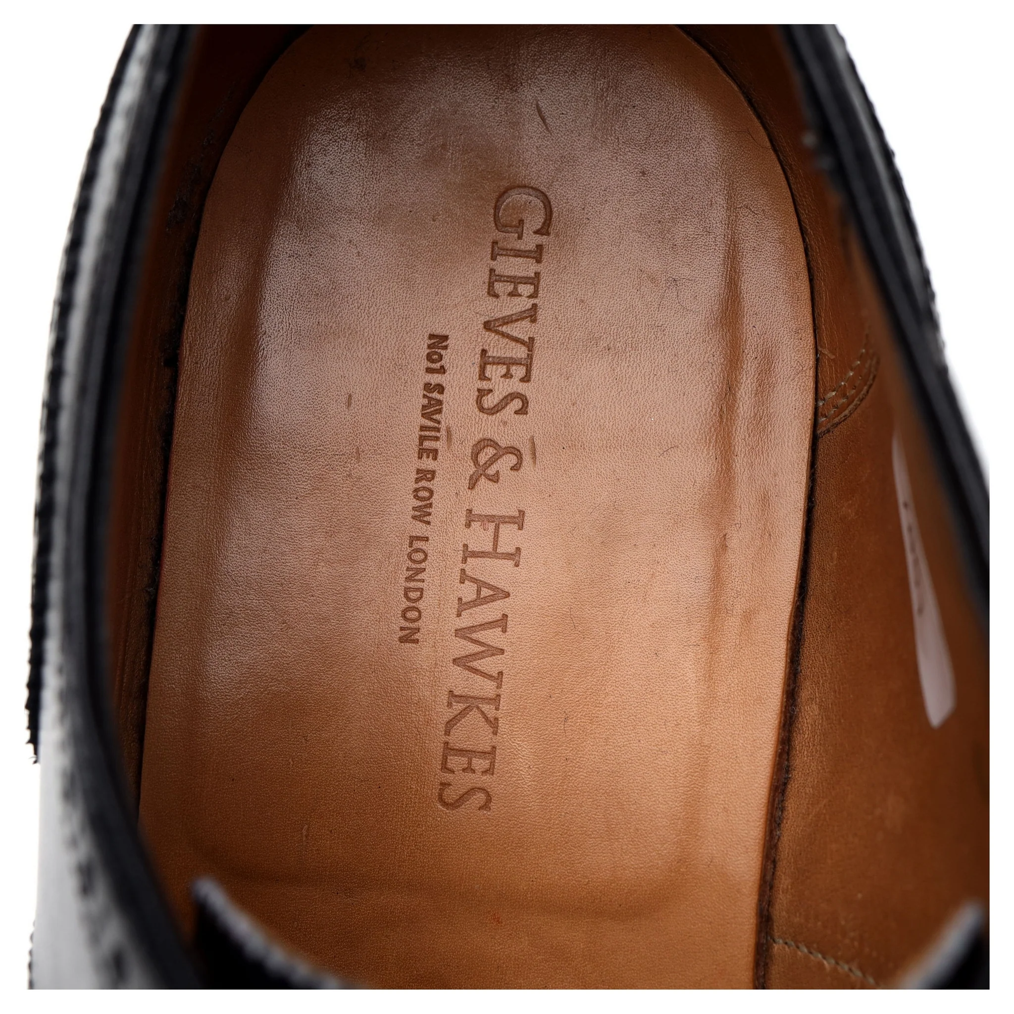 Gieves & Hawkes Black Leather Derby Brogue UK 7 F - Image 6