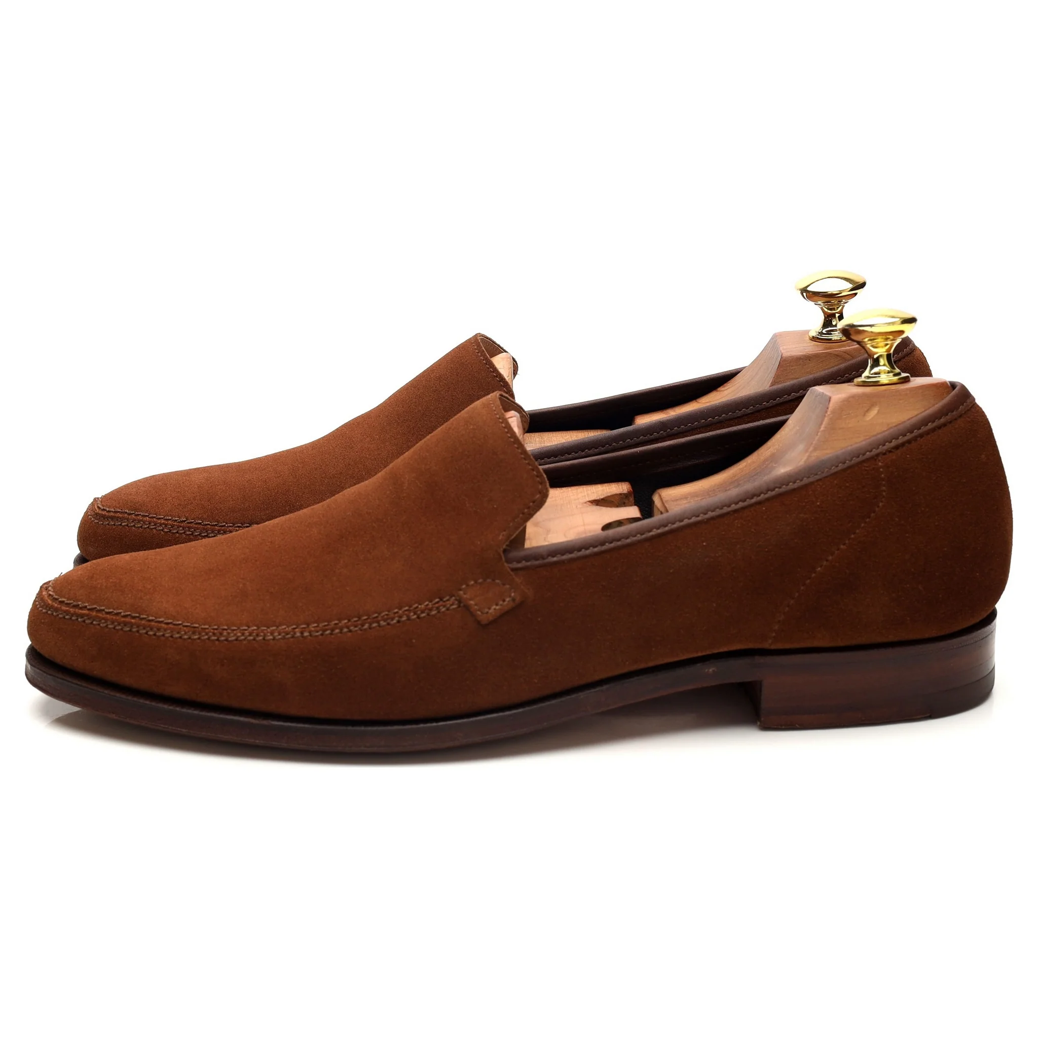 Gieves & Hawkes Snuff Brown Suede Loafers UK 8.5 E - Image 3