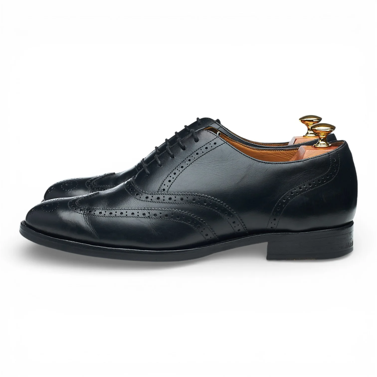 'Glasgow' Black Leather Oxford Brogues UK 9 G - Image 3