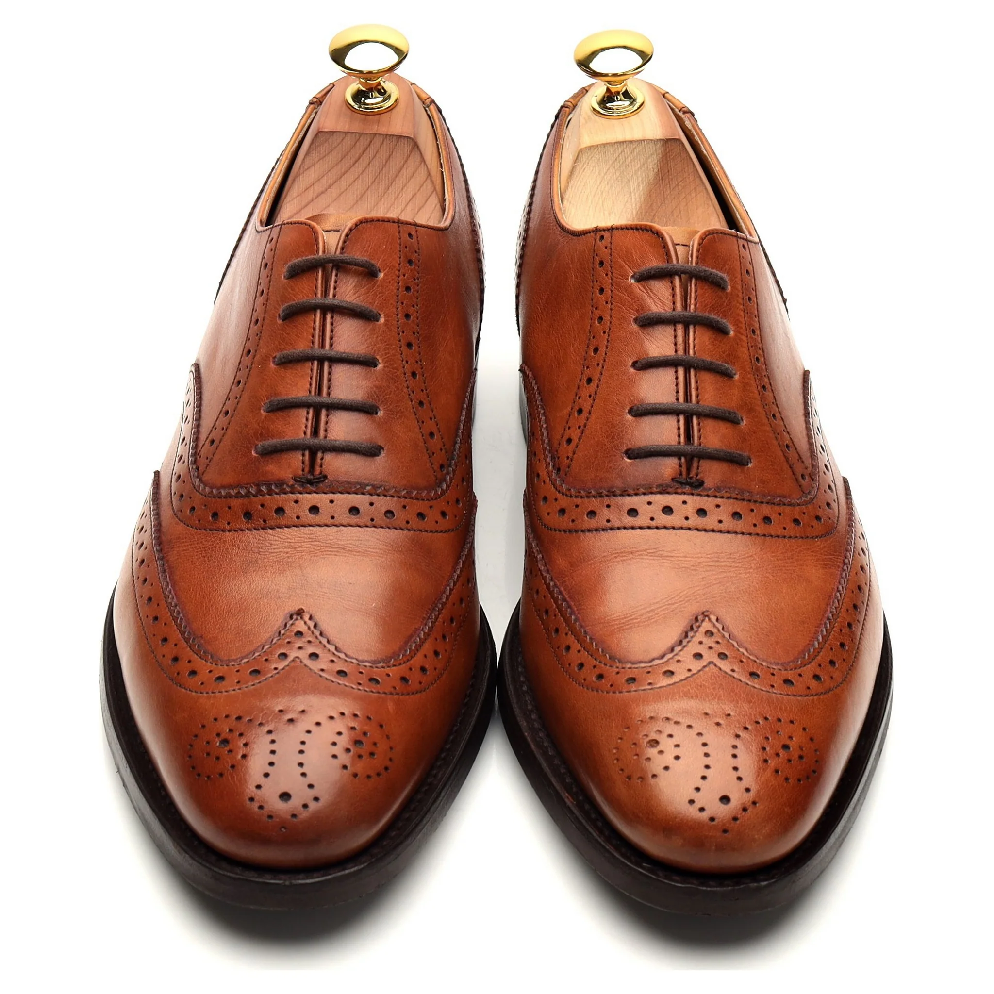 'Glasgow' Tan Brown Leather Oxford Brogues UK 7 G - Image 2