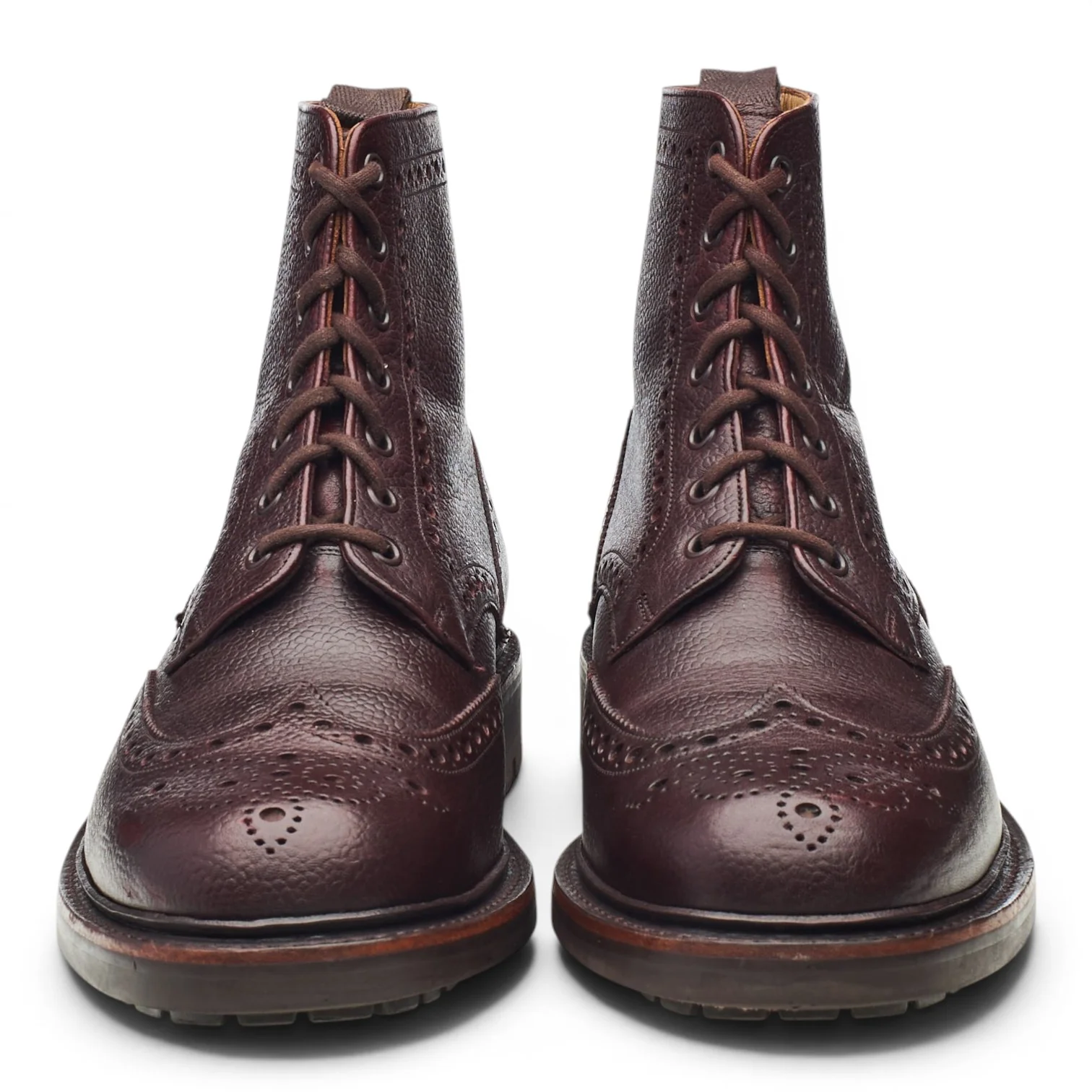 'Glencarse' Burgundy Grain Leather Brogues Boots UK 8.5 G - Image 2