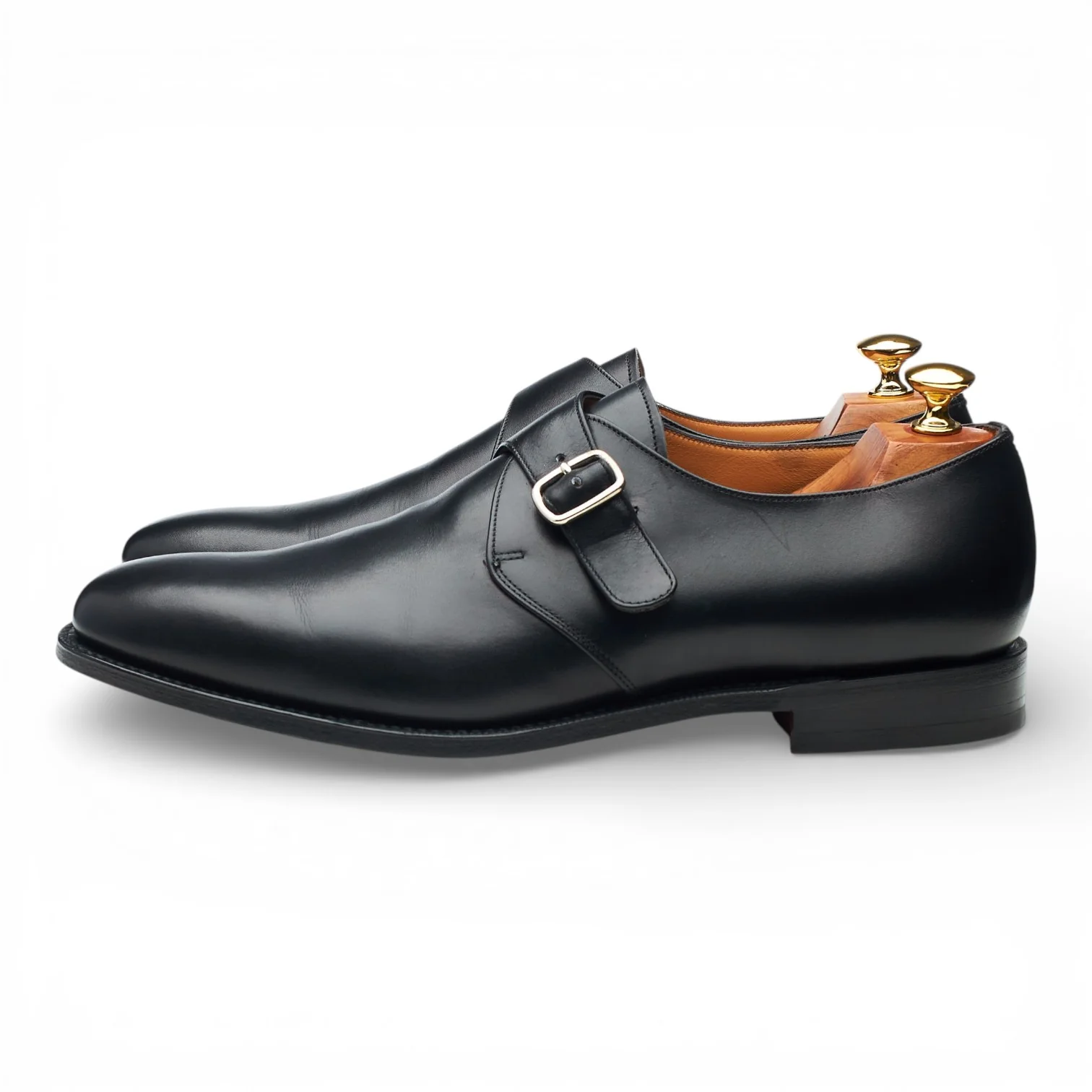 'Goddard' Black Leather Monk Strap UK 9 G - Image 3