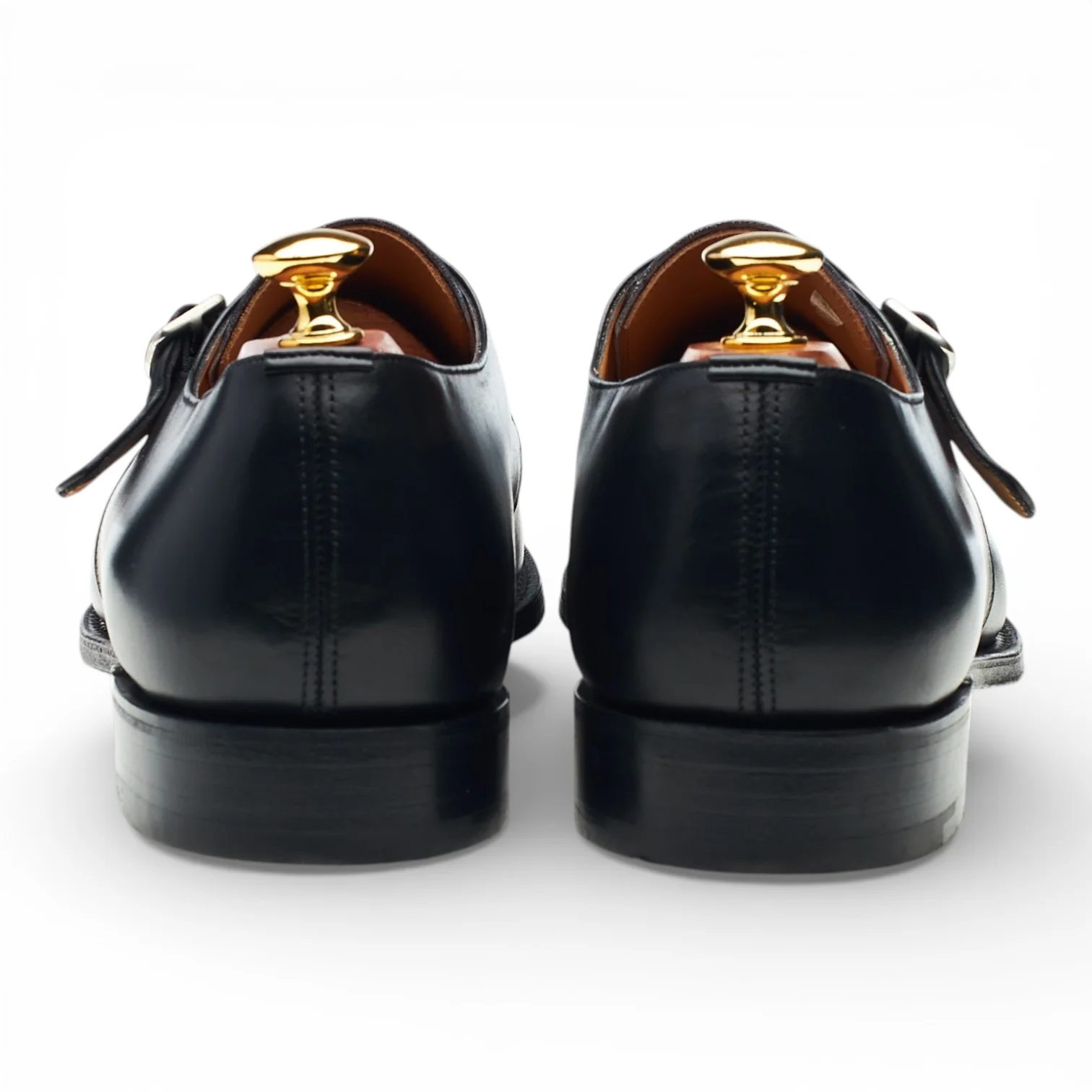 'Goddard' Black Leather Monk Strap UK 9 G - Image 4