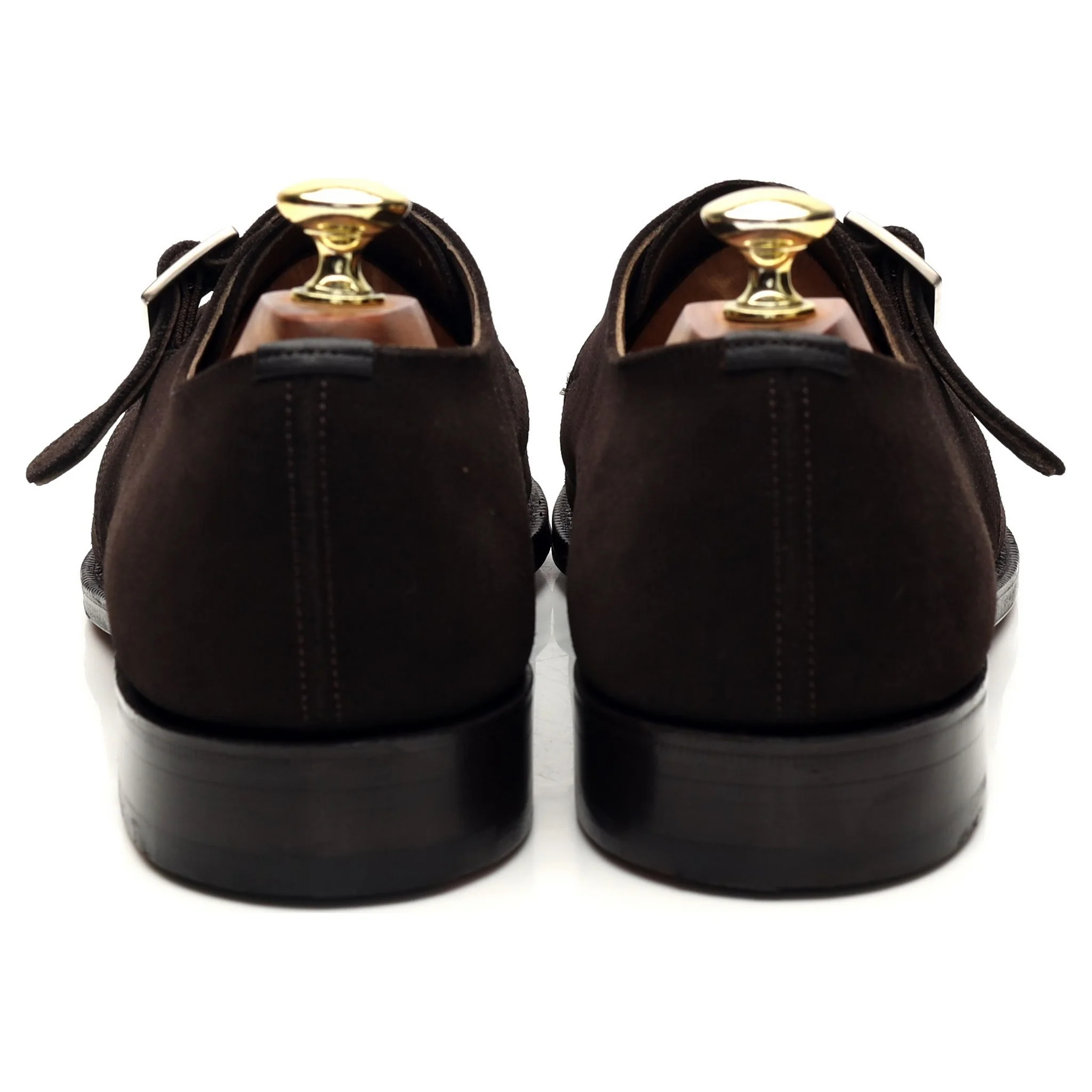 'Goddard' Dark Brown Suede Monk Strap UK 7 G - Image 4
