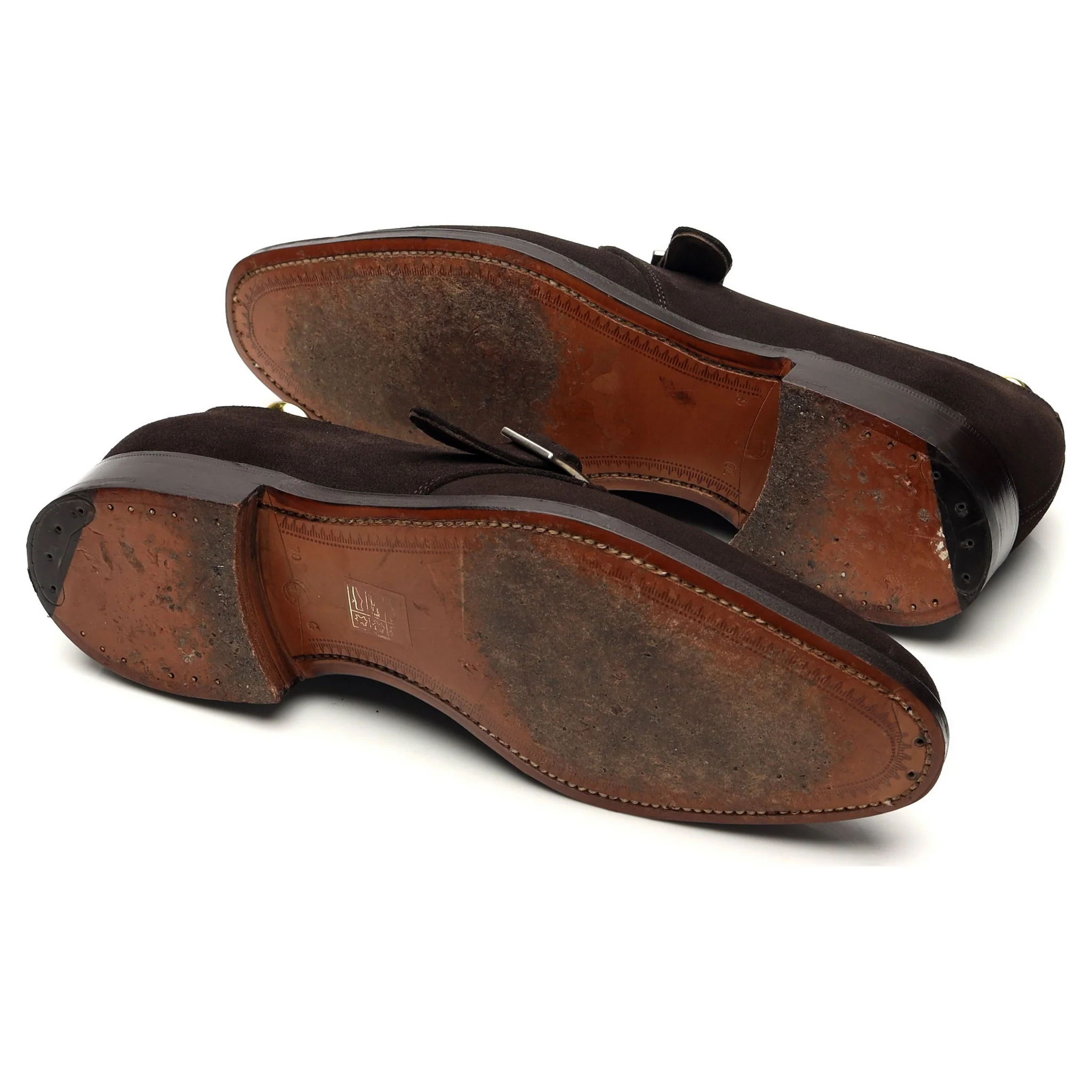 'Goddard' Dark Brown Suede Monk Strap UK 7 G - Image 5