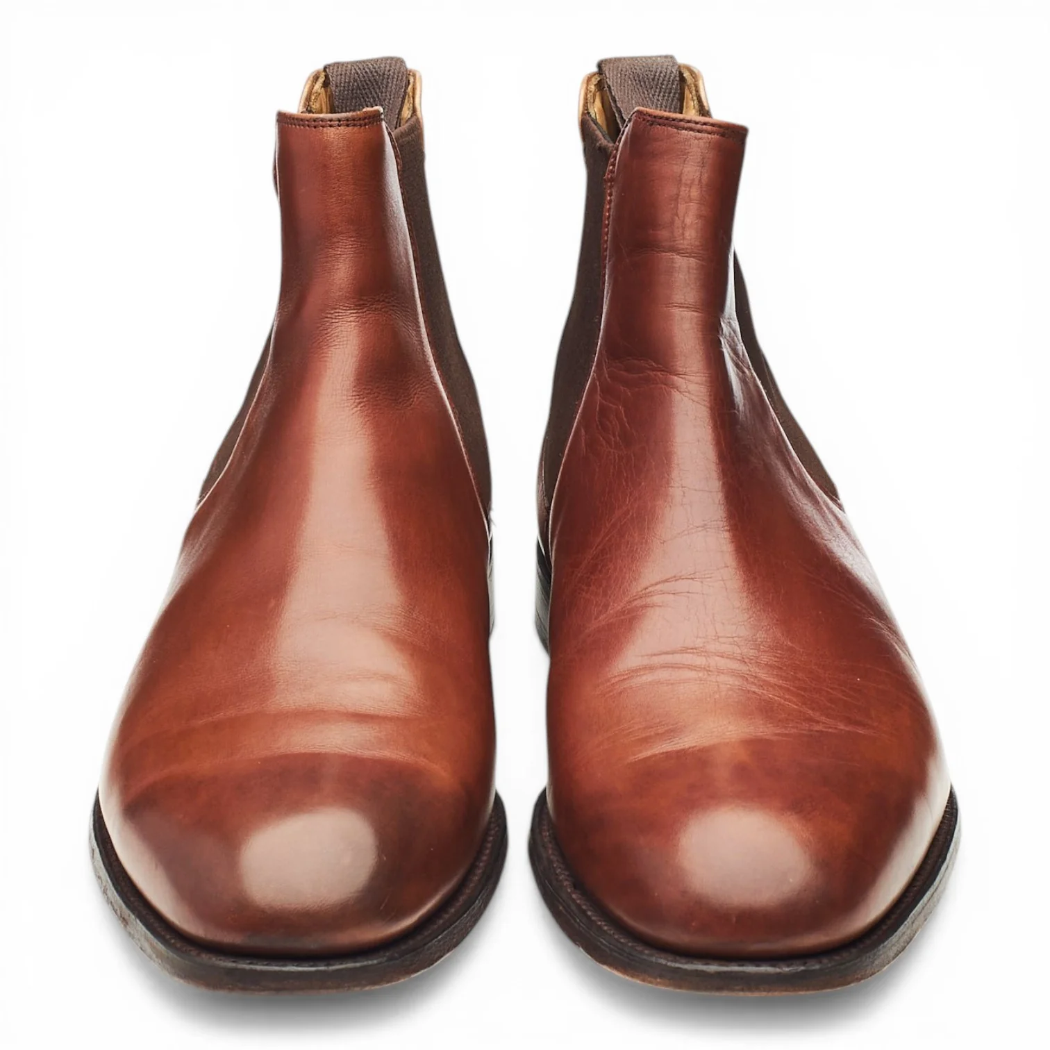 'Godfrey' Tan Brown Leather Chelsea Boots UK 8.5 F - Image 2