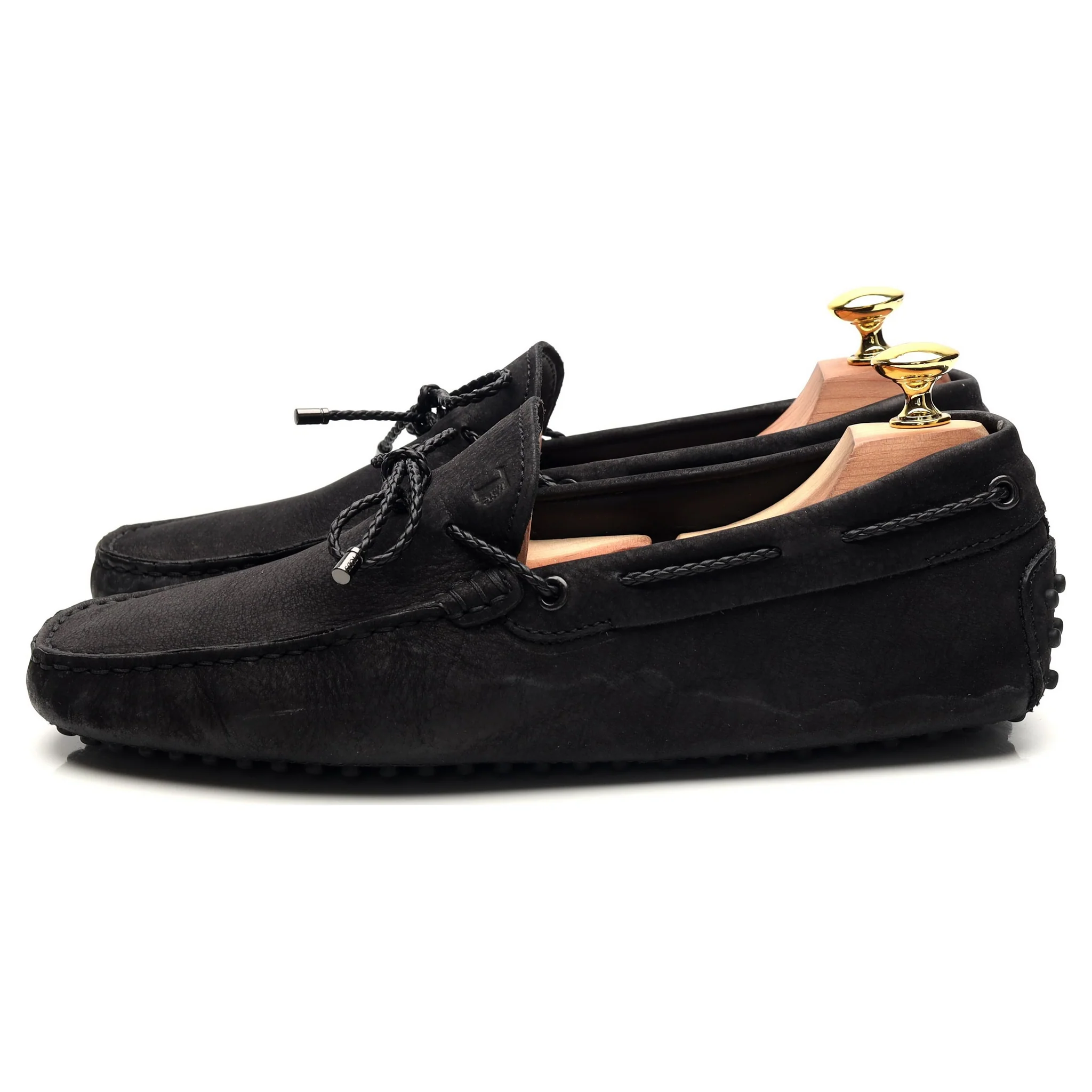 Gommino Black Nubuck Leather Driving Loafers UK 6 - Image 3