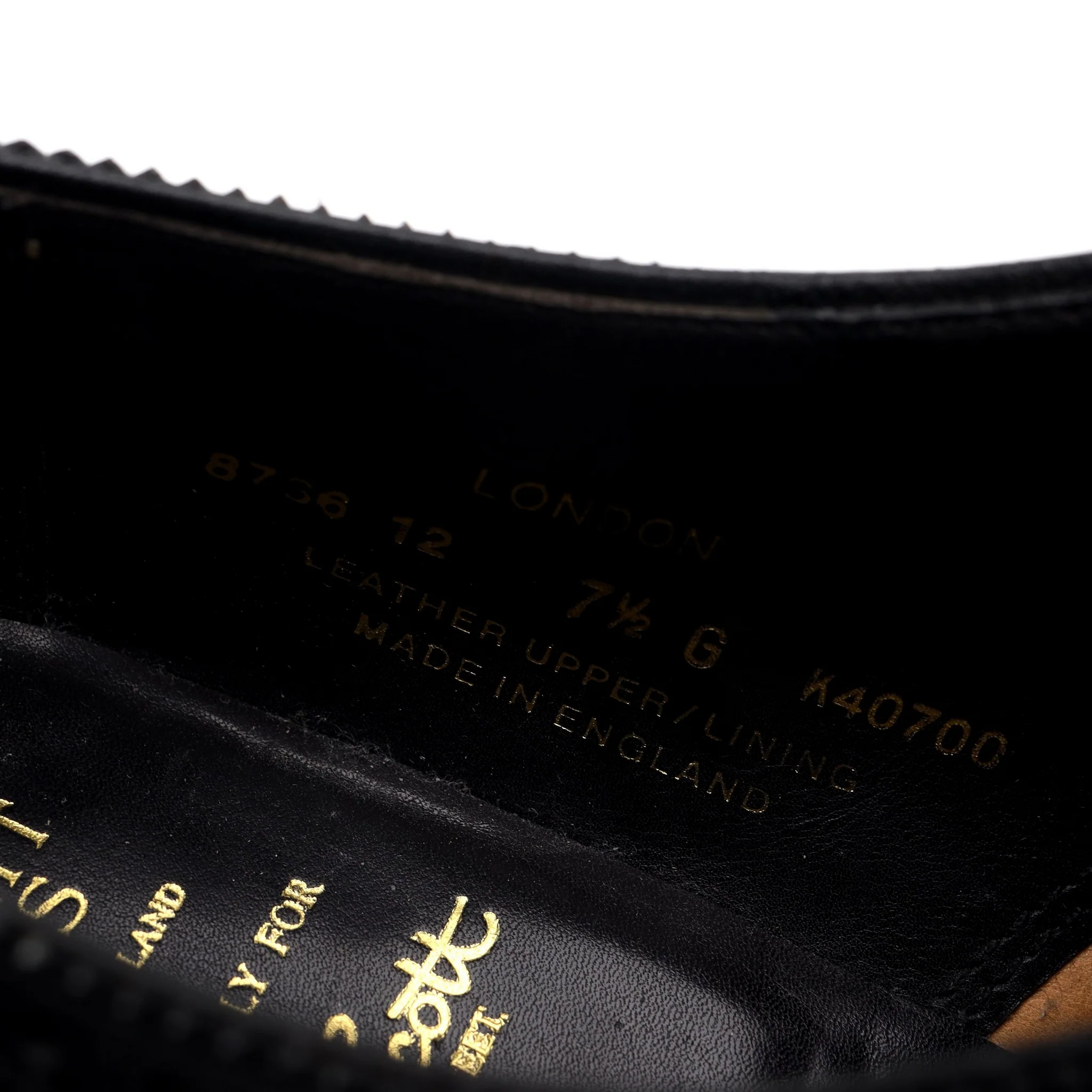 Gordon Scott 'London' Black Leather Oxford Brogues UK 7.5 G - Image 7