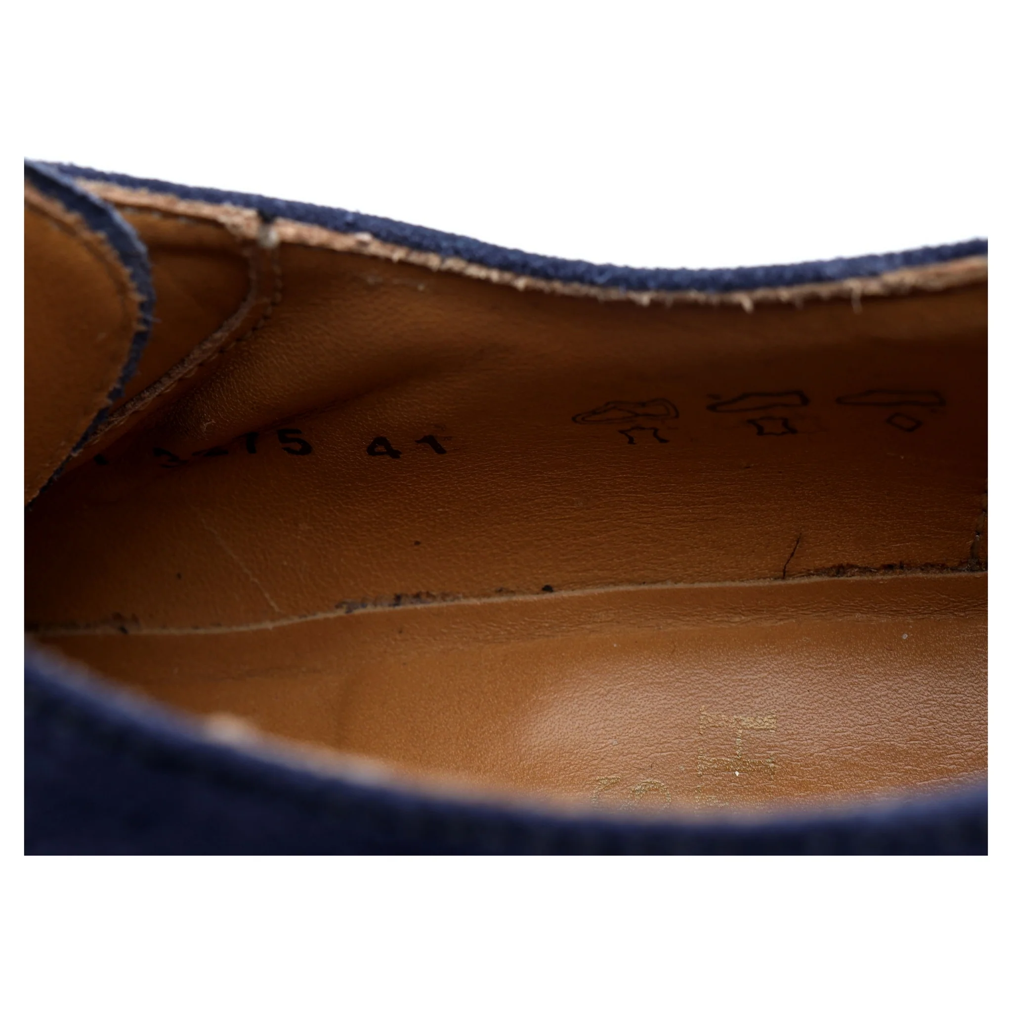 'Gosport' Navy Blue Suede Derby Brogues UK 7 F - Image 13