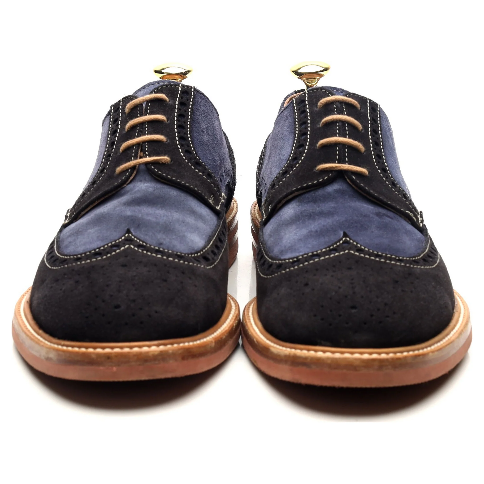 'Gosport' Navy Blue Suede Derby Brogues UK 7 F - Image 8