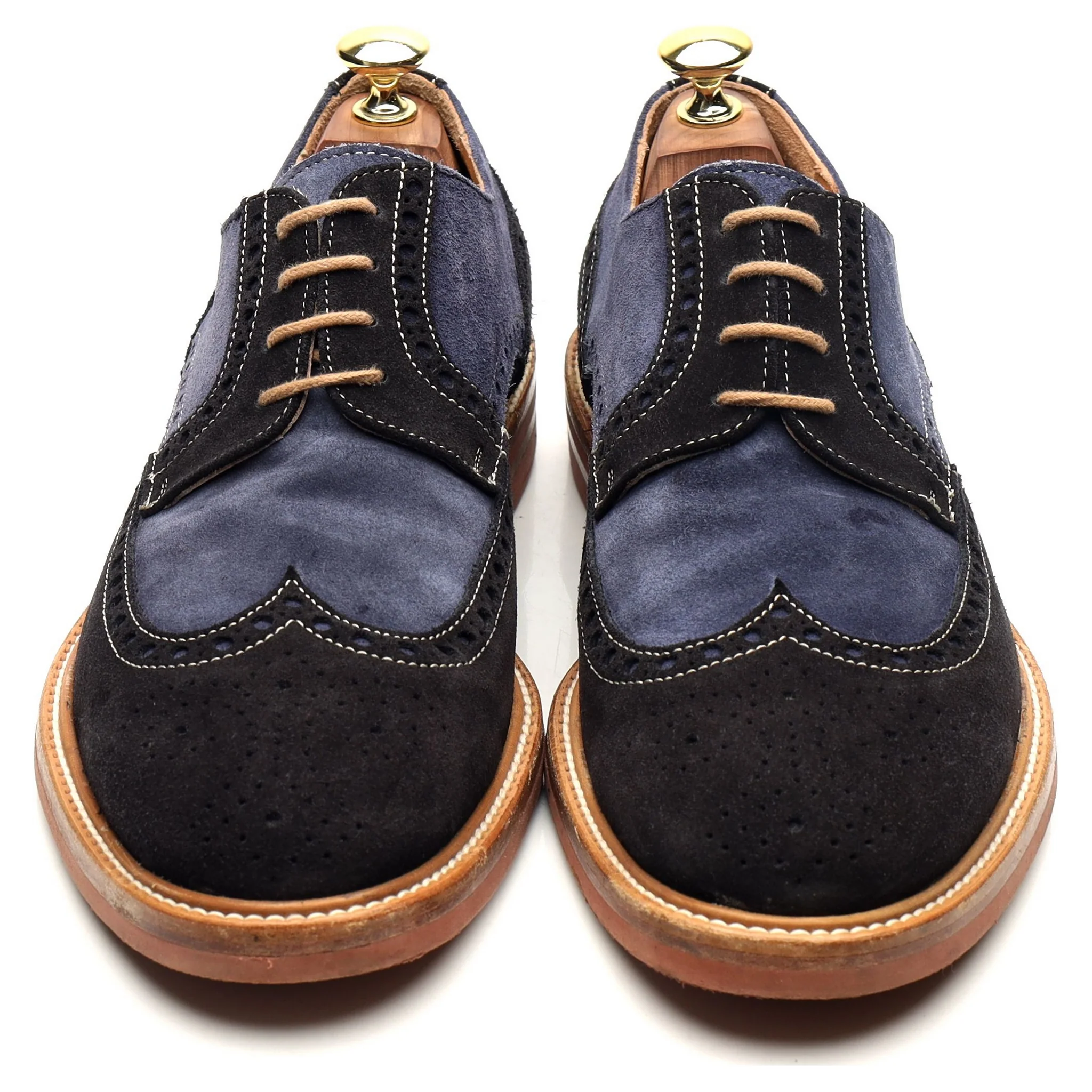 'Gosport' Navy Blue Suede Derby Brogues UK 7 F - Image 9