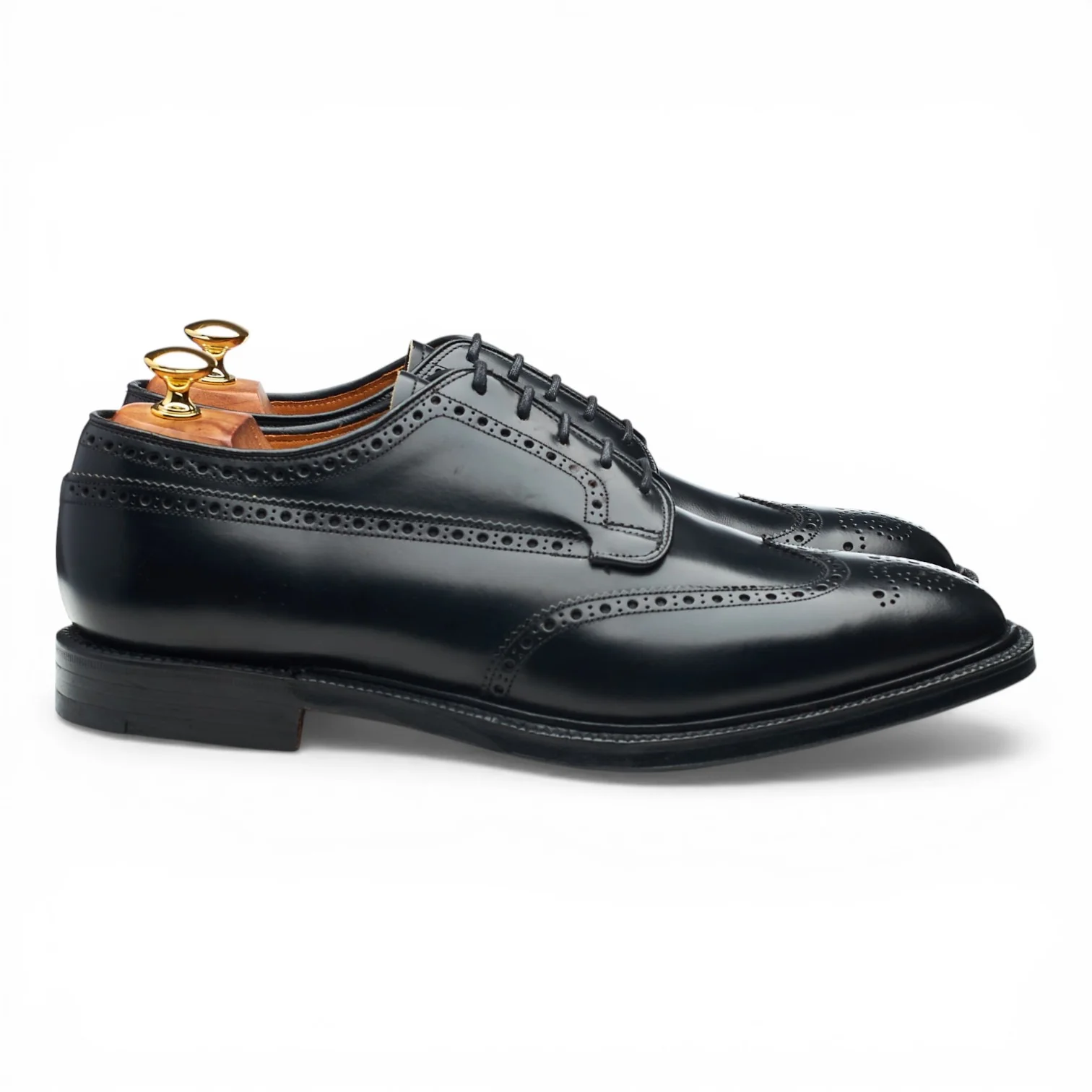 'Grafton' Black Leather Derby Brogues UK 10 F