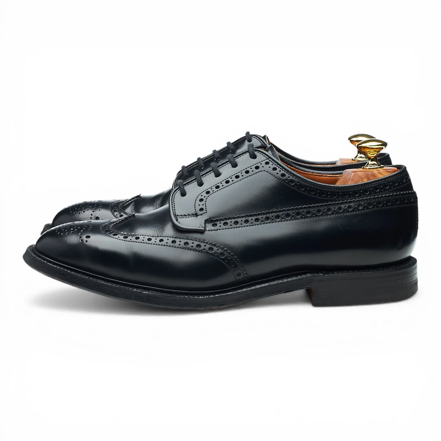 'Grafton' Black Leather Derby Brogues UK 7.5 F - Image 3