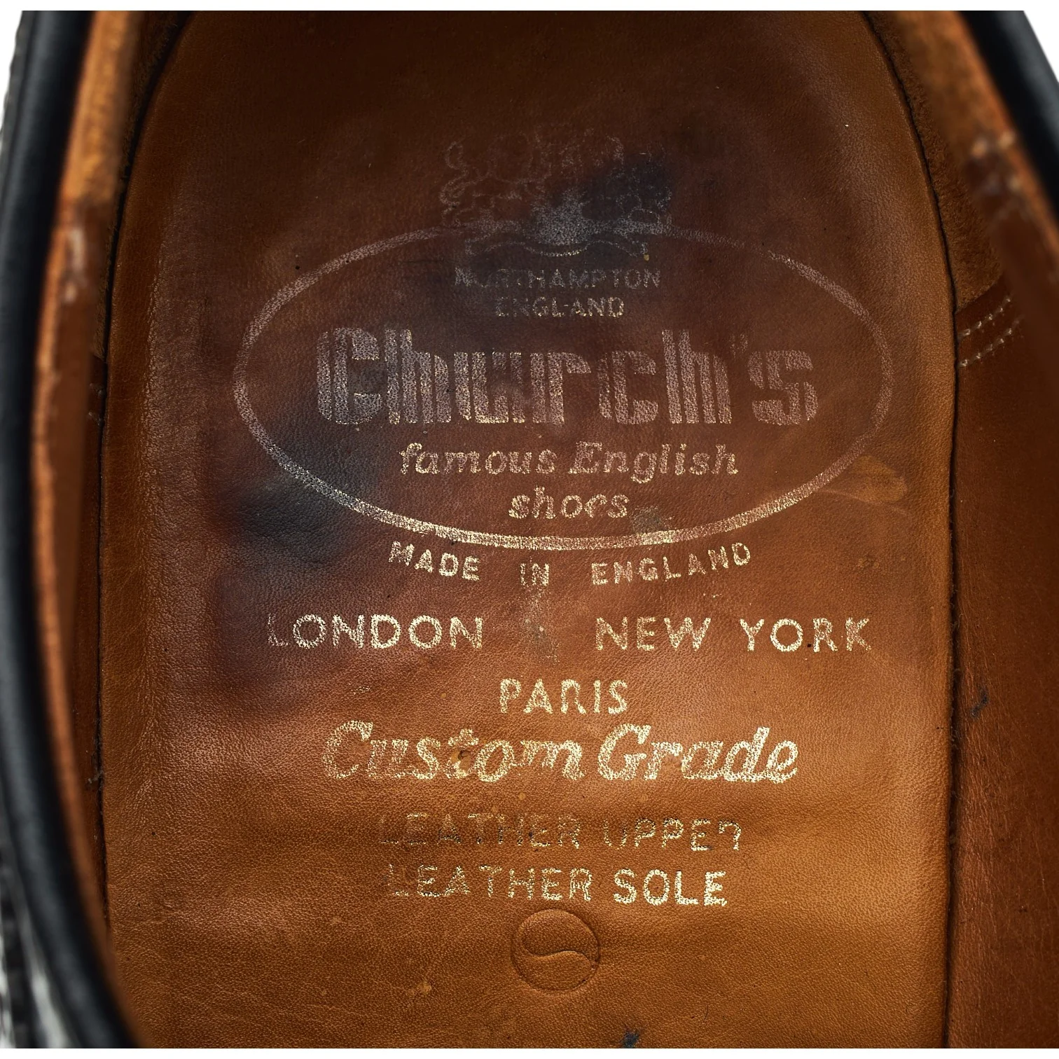 'Grafton' Black Leather Derby Brogues UK 7.5 F - Image 6