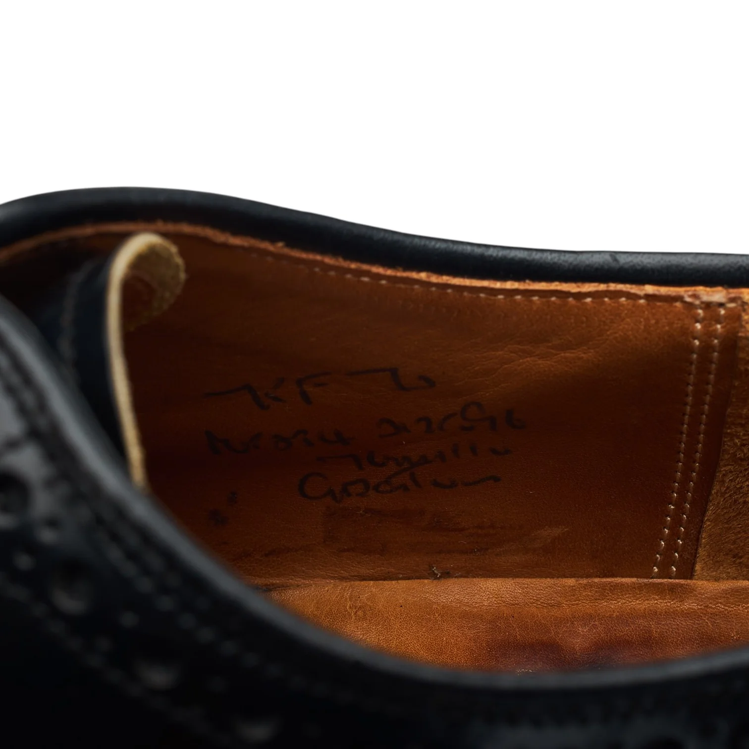 'Grafton' Black Leather Derby Brogues UK 7.5 F - Image 7