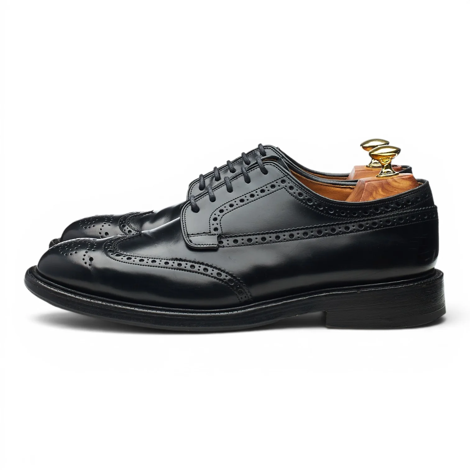 'Grafton' Black Leather Derby Brogues UK 7 G - Image 3