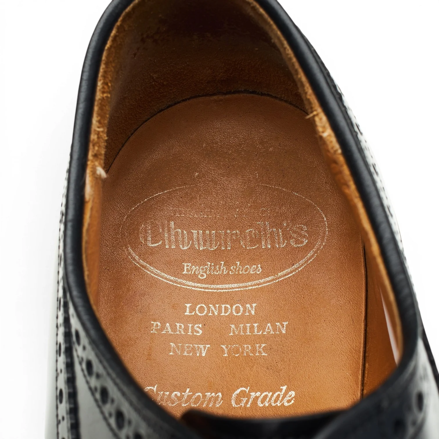 'Grafton' Black Leather Derby Brogues UK 7 G - Image 6