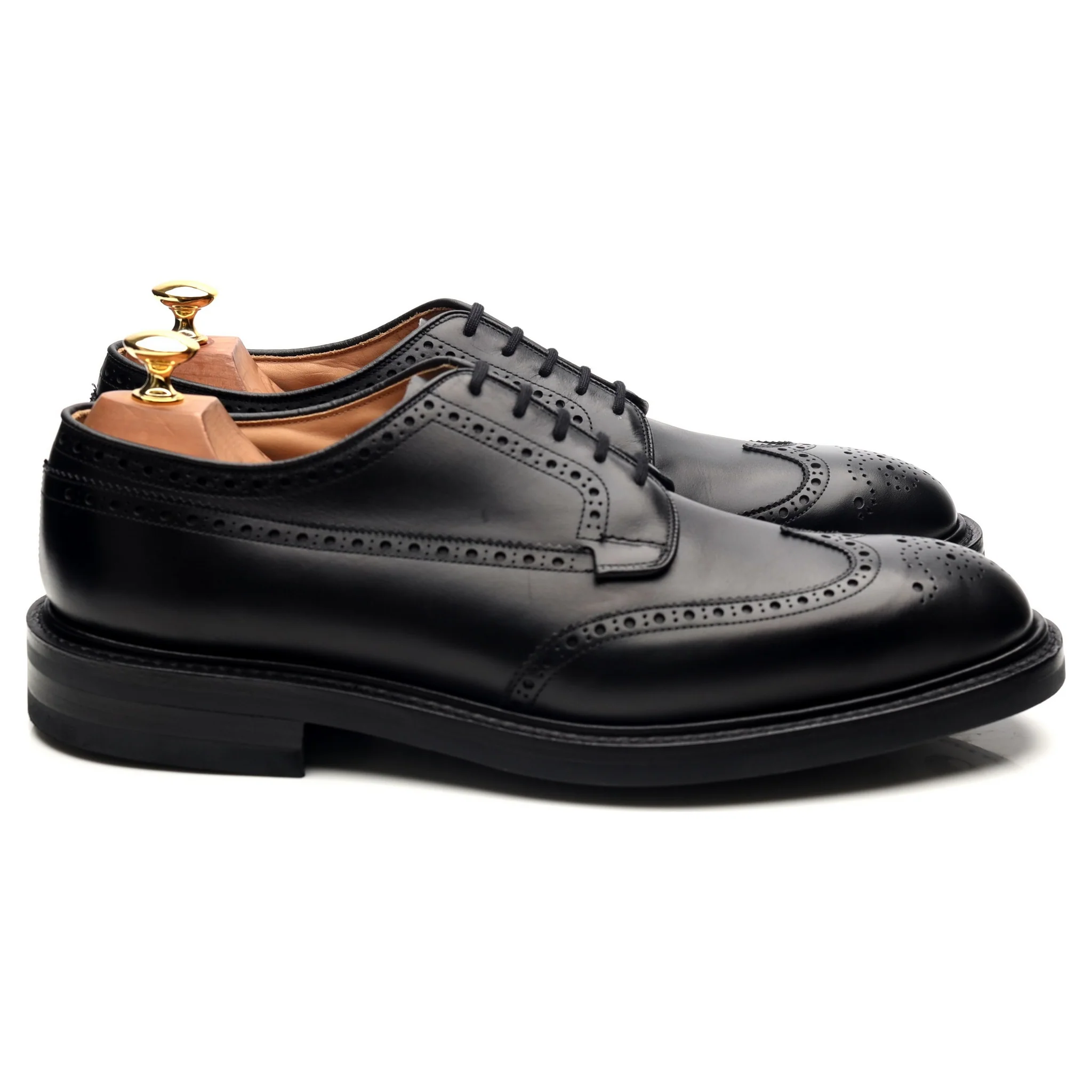 'Grafton' Black Leather Derby Brogues UK 9.5 G - Image 6