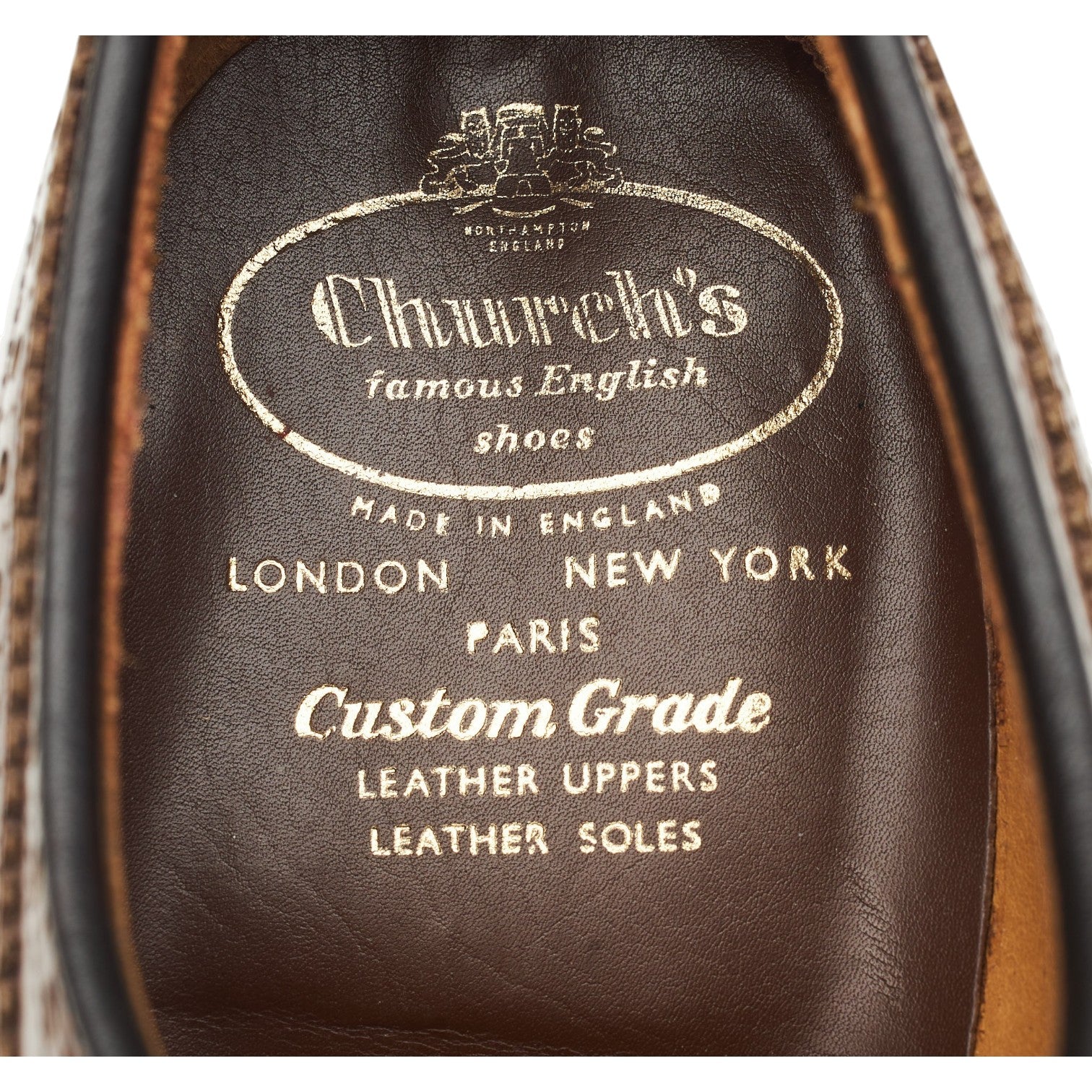 'Grafton' Tan Brown Leather Derby Brogues UK 7.5 F - Image 6